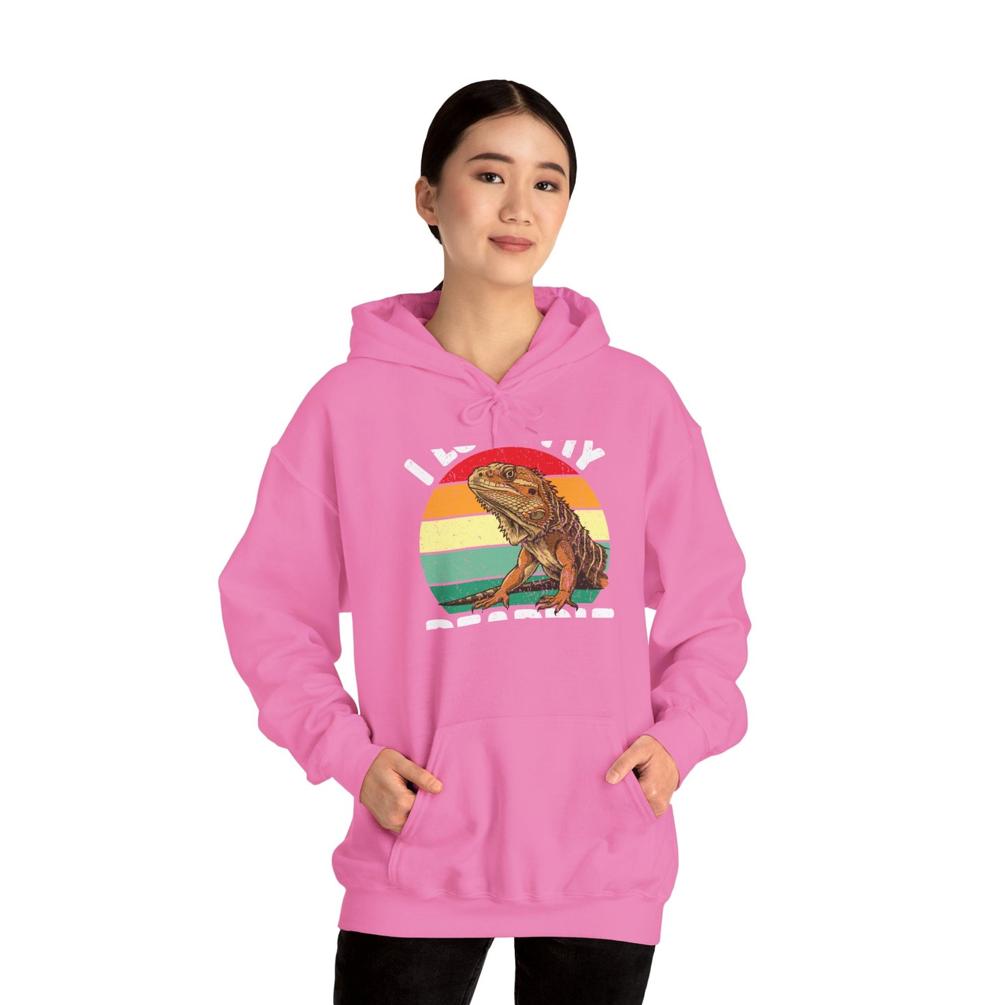 Beardie Unisex Hooded Sweatshirt with Bold Print - Great for Reptile Lovers