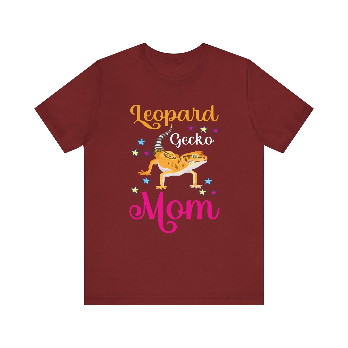"Leopard Gecko Mom" Print Unisex Jersey Tee - Casual Everyday Wear - Great for Reptile Lovers