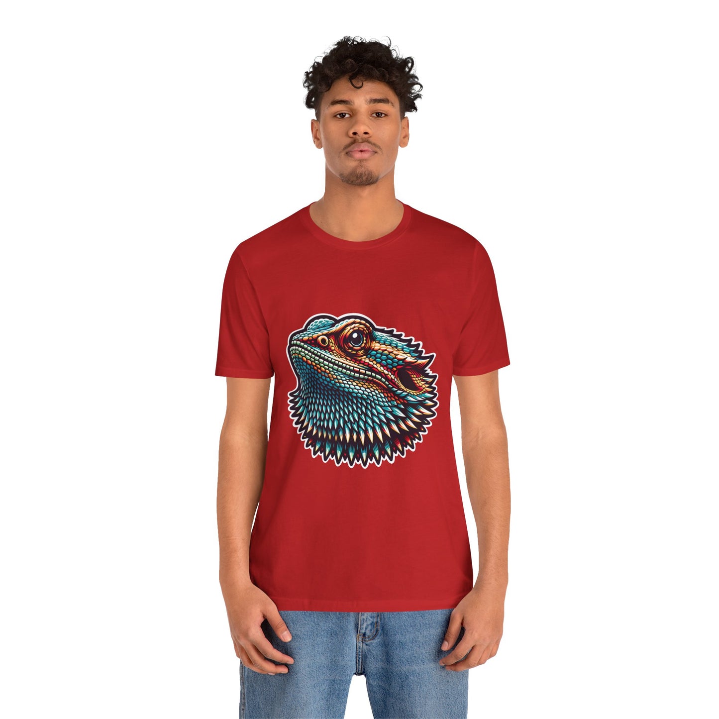 Beardie Head Unisex Jersey Tee - Casual Everyday Wear - Great for Reptile Lovers