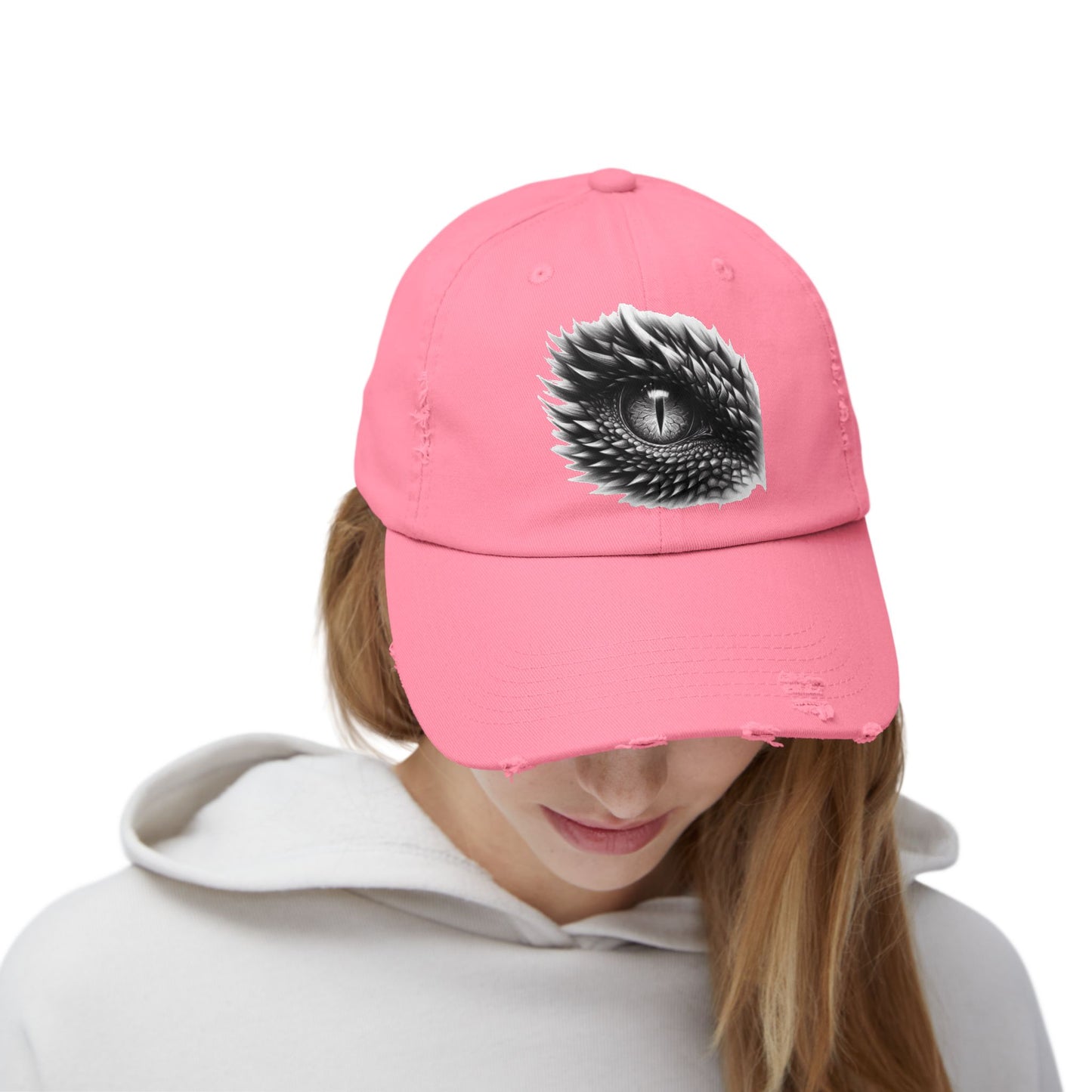 Reptile Eye Unisex Distressed Cap - Casual Streetwear Hat for Everyday Use - Great for Reptile Lovers