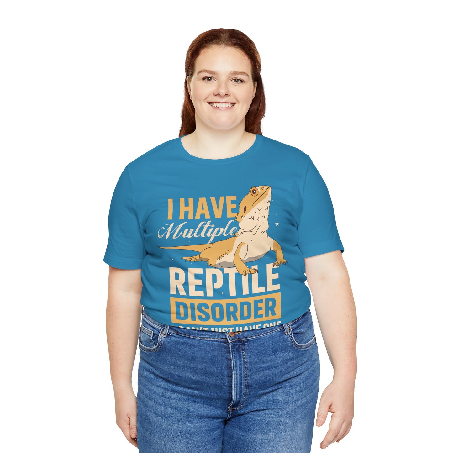 "Multiple Reptile Disorder" Print Unisex Jersey Tee - Casual Everyday Wear - Great for Reptile Lovers