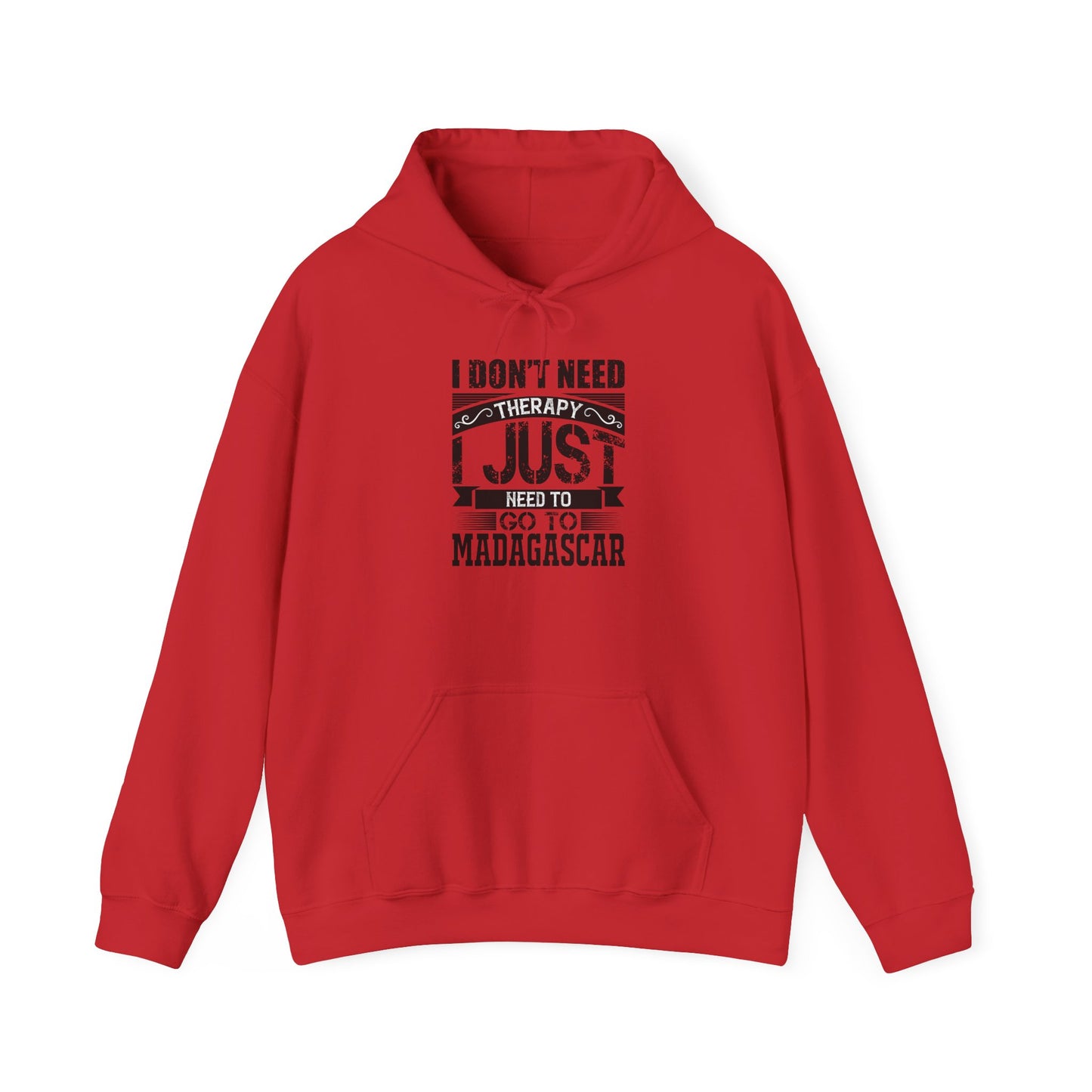 "Just Need to Go to Madagascar" Unisex Hooded Sweatshirt with Bold Print - Great for Reptile Lovers