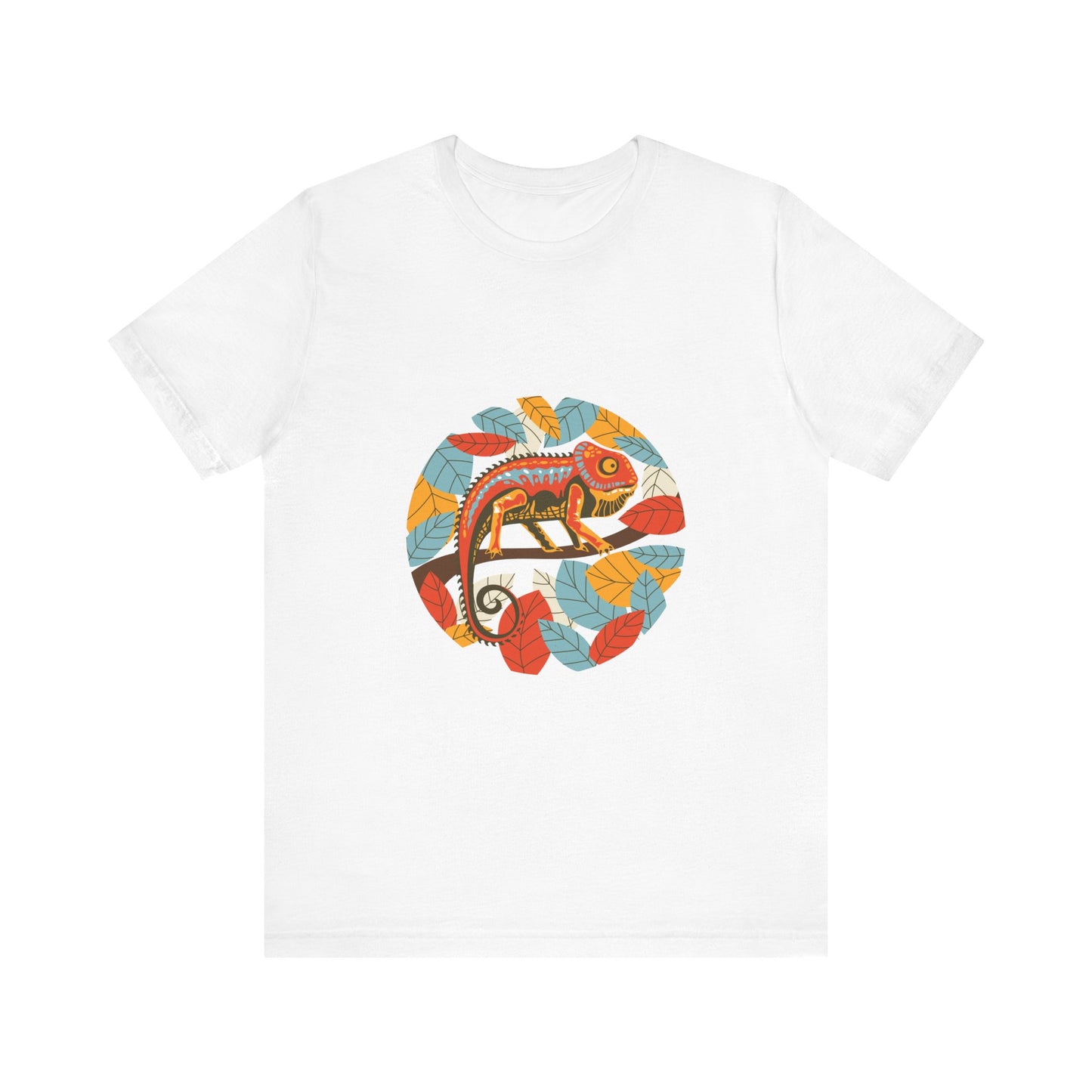 Leafy Chameleon Unisex Jersey Tee - Casual Everyday Wear - Great for Reptile Lovers