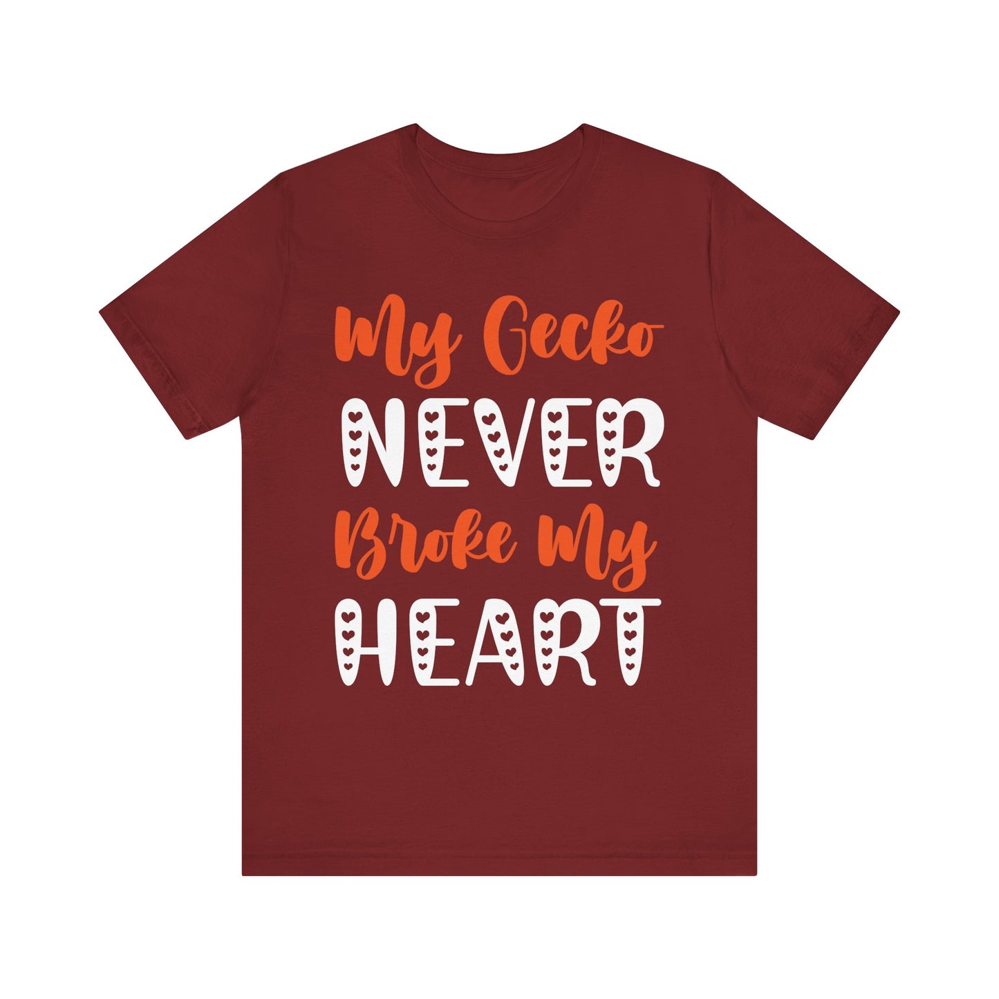 My Gecko Never Broke My Heart" Unisex Jersey Tee - Casual Everyday Wear - Great for Reptile Lovers