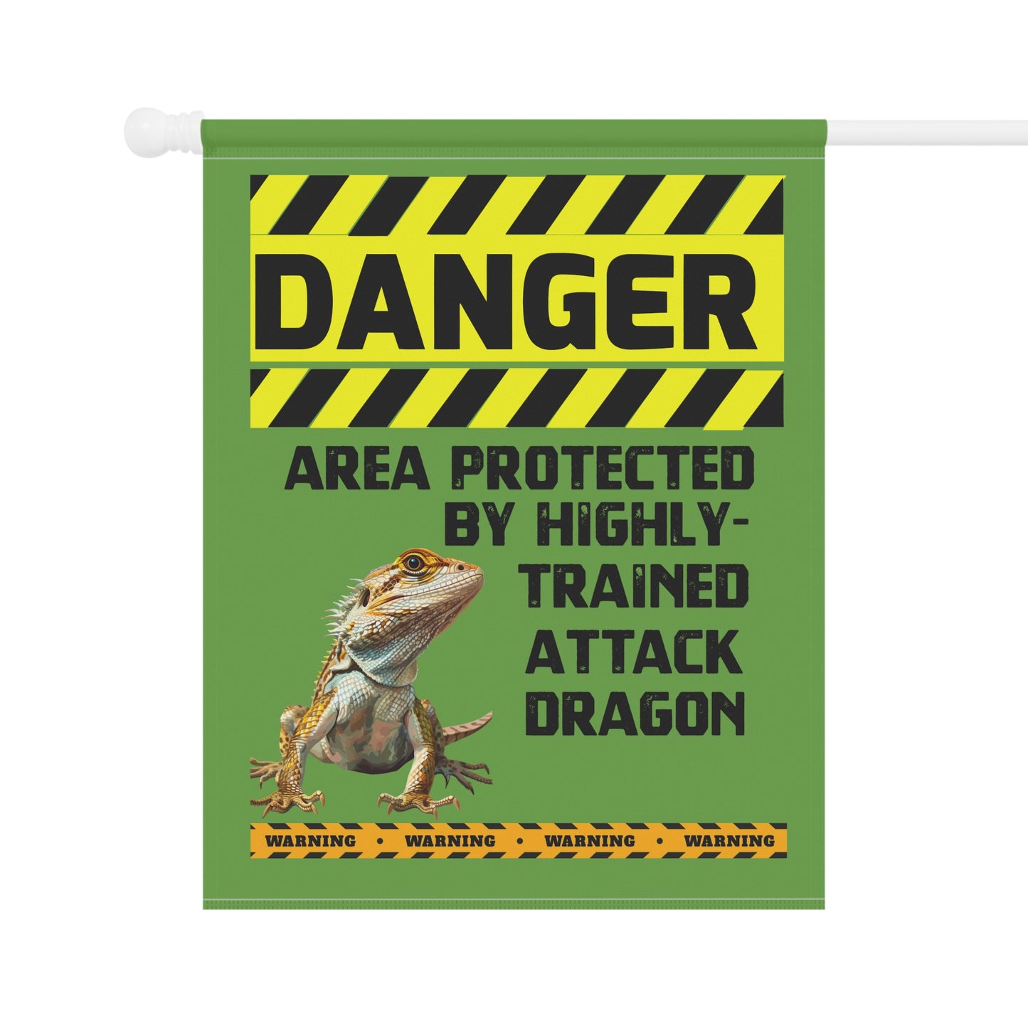 Bearded Dragon Danger Garden House Banner - Customizable Outdoor Decor to Showcase Your Love of Reptiles