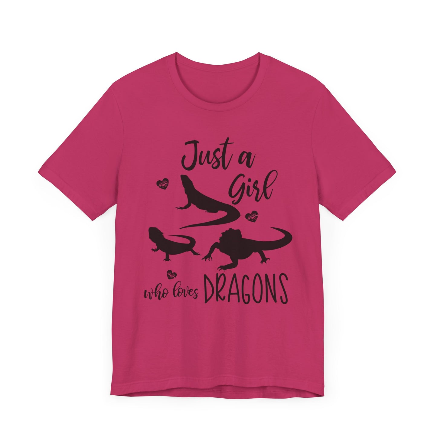 "Girl Who Loves Bearded Dragons" Unisex Jersey Tee - Casual Everyday Wear - Great for Reptile Lovers