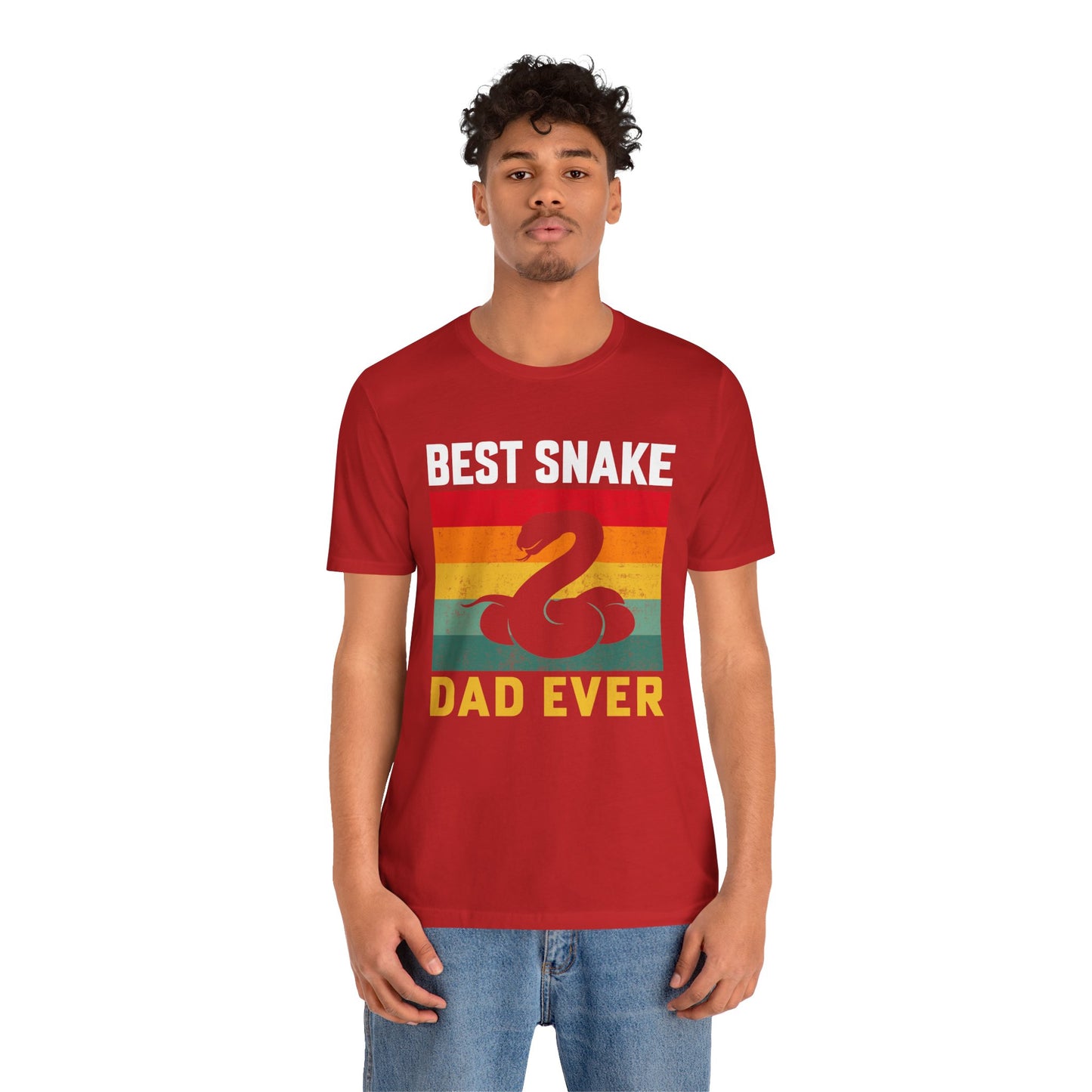 "Best Snake Dad" Unisex Jersey Tee - Casual Everyday Wear - Great for Reptile Lovers