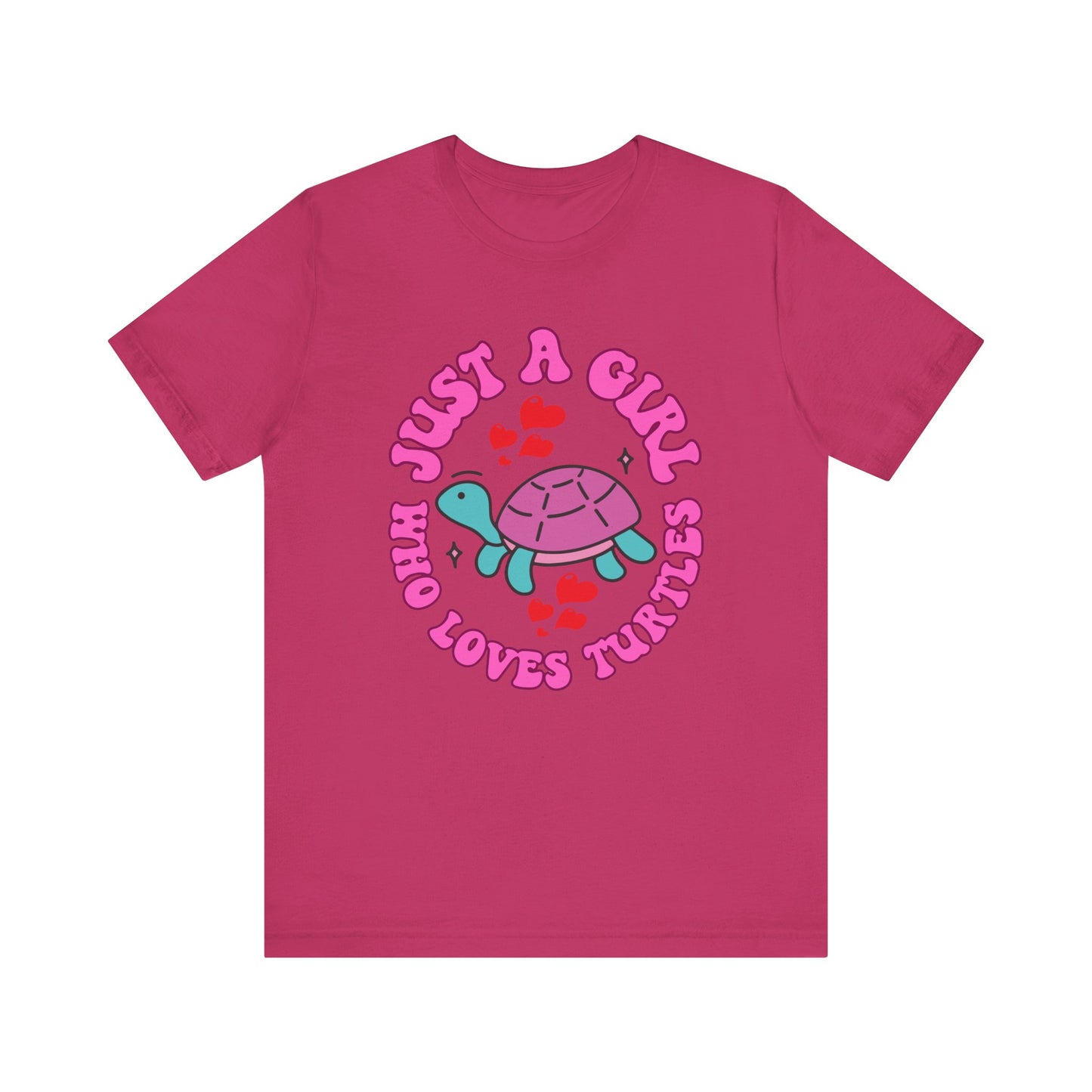 "Just a Girl Who Loves Turtles" Unisex Jersey Tee - Casual Everyday Wear - Great for Reptile Lovers