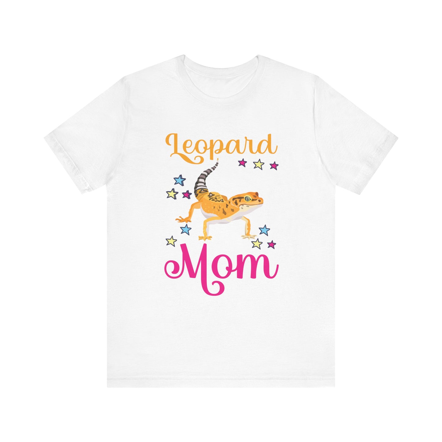 "Leopard Gecko Mom" Print Unisex Jersey Tee - Casual Everyday Wear - Great for Reptile Lovers