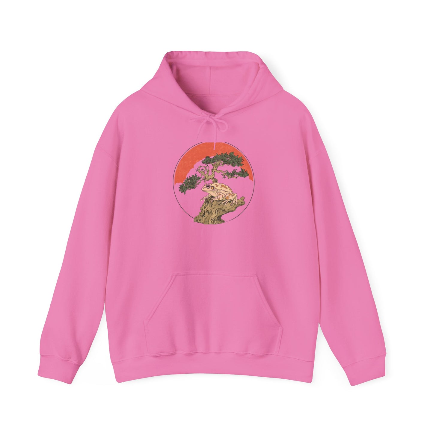 Bonsai Frog Unisex Hooded Sweatshirt with Bold Print - Great for Reptile Lovers