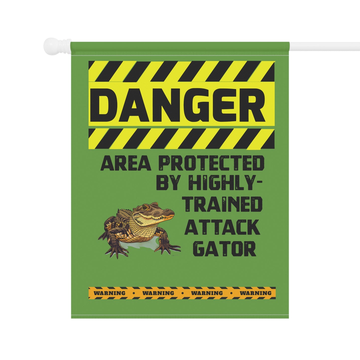 Alligator Danger Garden House Banner - Customizable Outdoor Decor to Showcase Your Love of Reptiles