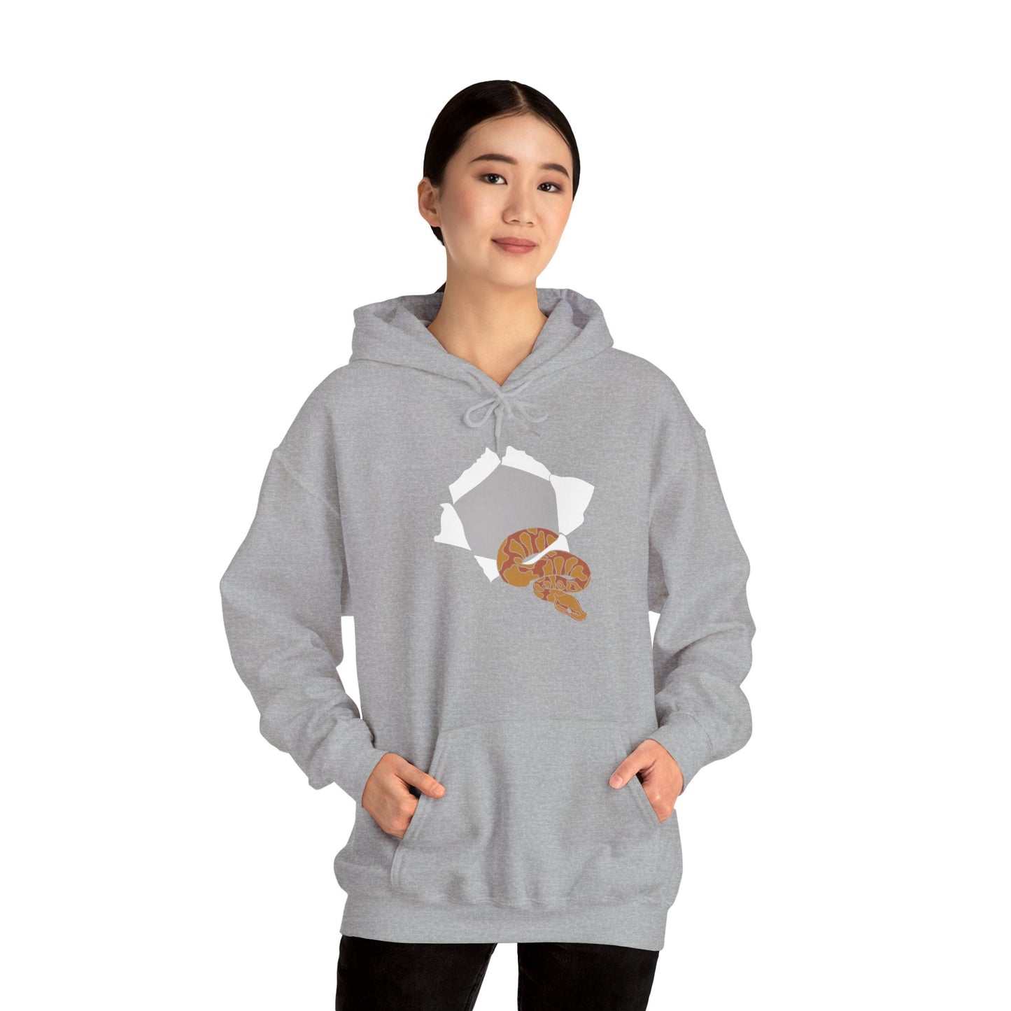 Python Escape Unisex Hooded Sweatshirt with Bold Print - Great for Reptile Lovers