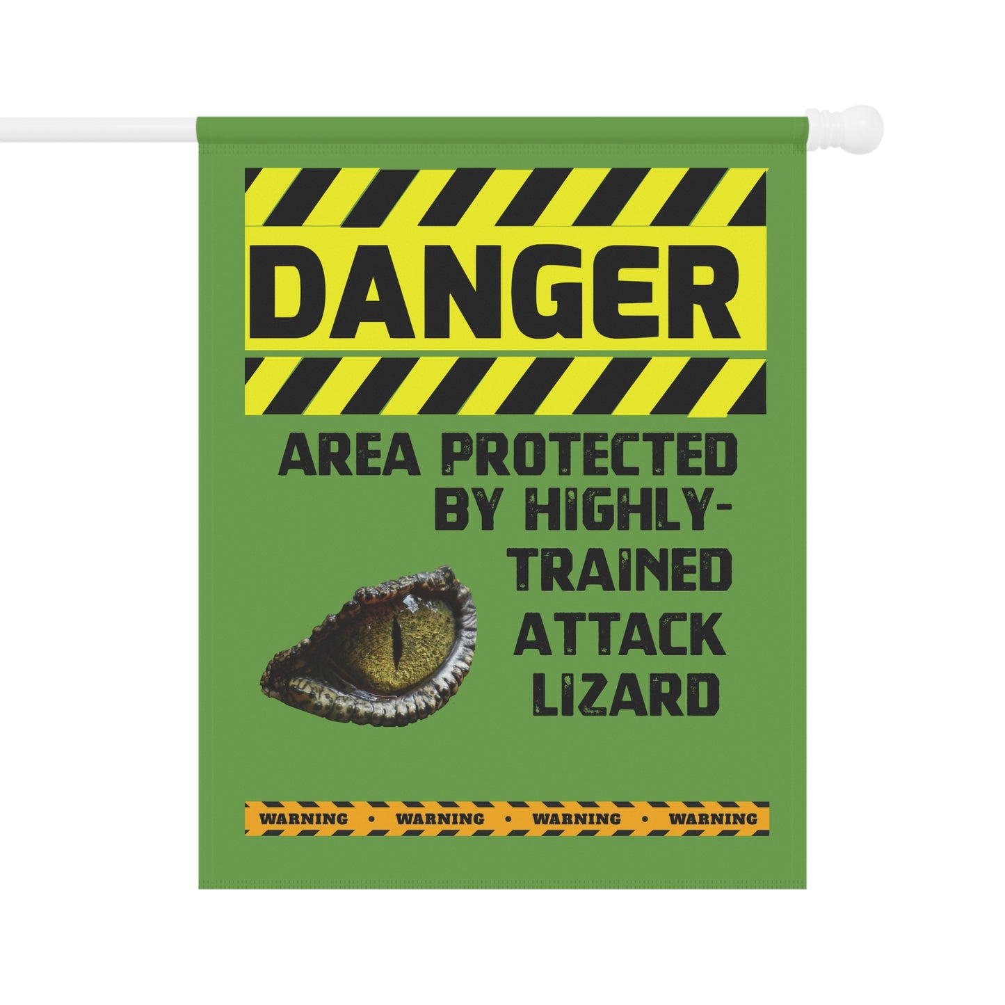 Lizard Danger Garden House Banner - Customizable Outdoor Decor to Showcase Your Love of Reptiles
