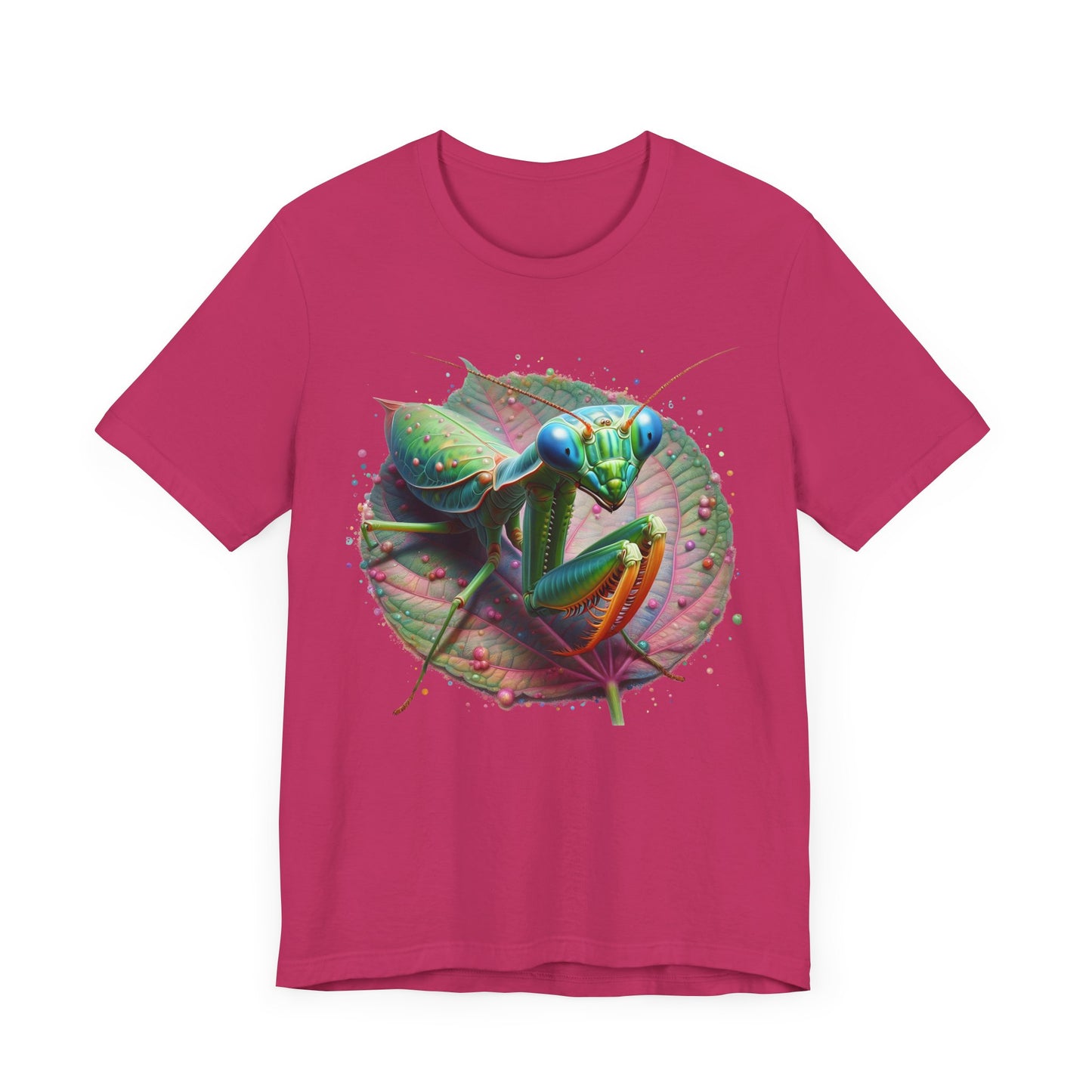 Mantis on a Leaf Unisex Jersey Tee - Casual Everyday Wear - Great for Reptile Lovers
