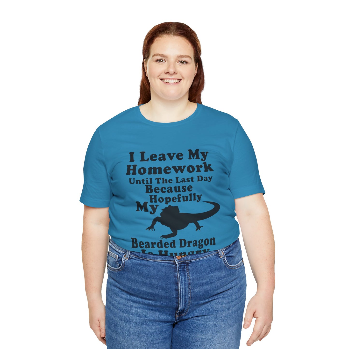 "Hopefully My Bearded Dragon is Hungry" Unisex Jersey Tee - Casual Everyday Wear - Great for Reptile Lovers