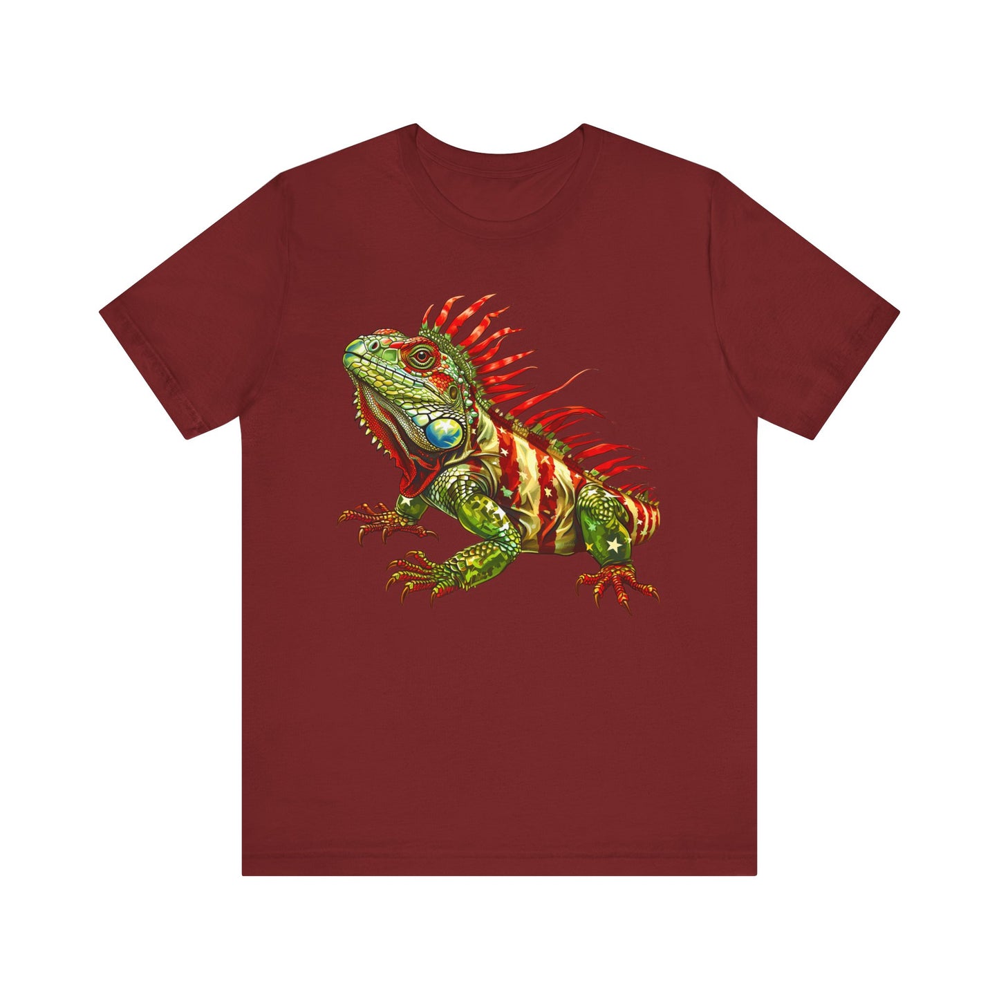Flagged Iguana Unisex Jersey Tee - Casual Everyday Wear - Great for Reptile Lovers