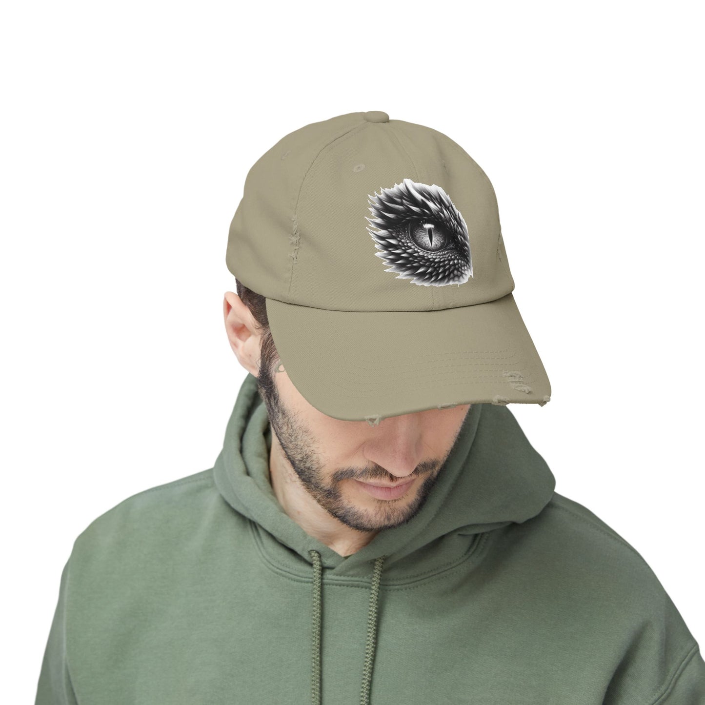Reptile Eye Unisex Distressed Cap - Casual Streetwear Hat for Everyday Use - Great for Reptile Lovers