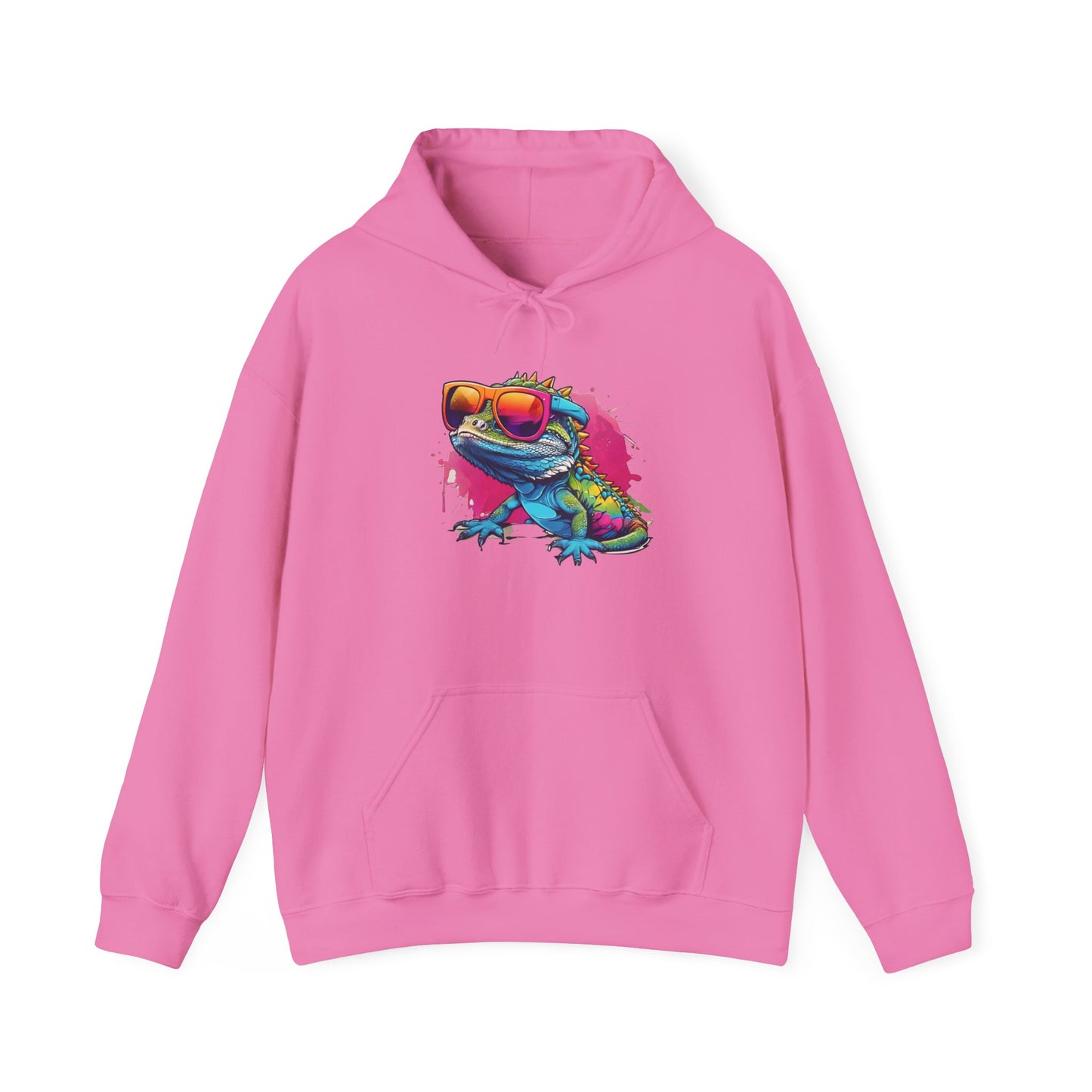 Cool Lizard Unisex Hooded Sweatshirt with Bold Print - Great for Reptile Lovers