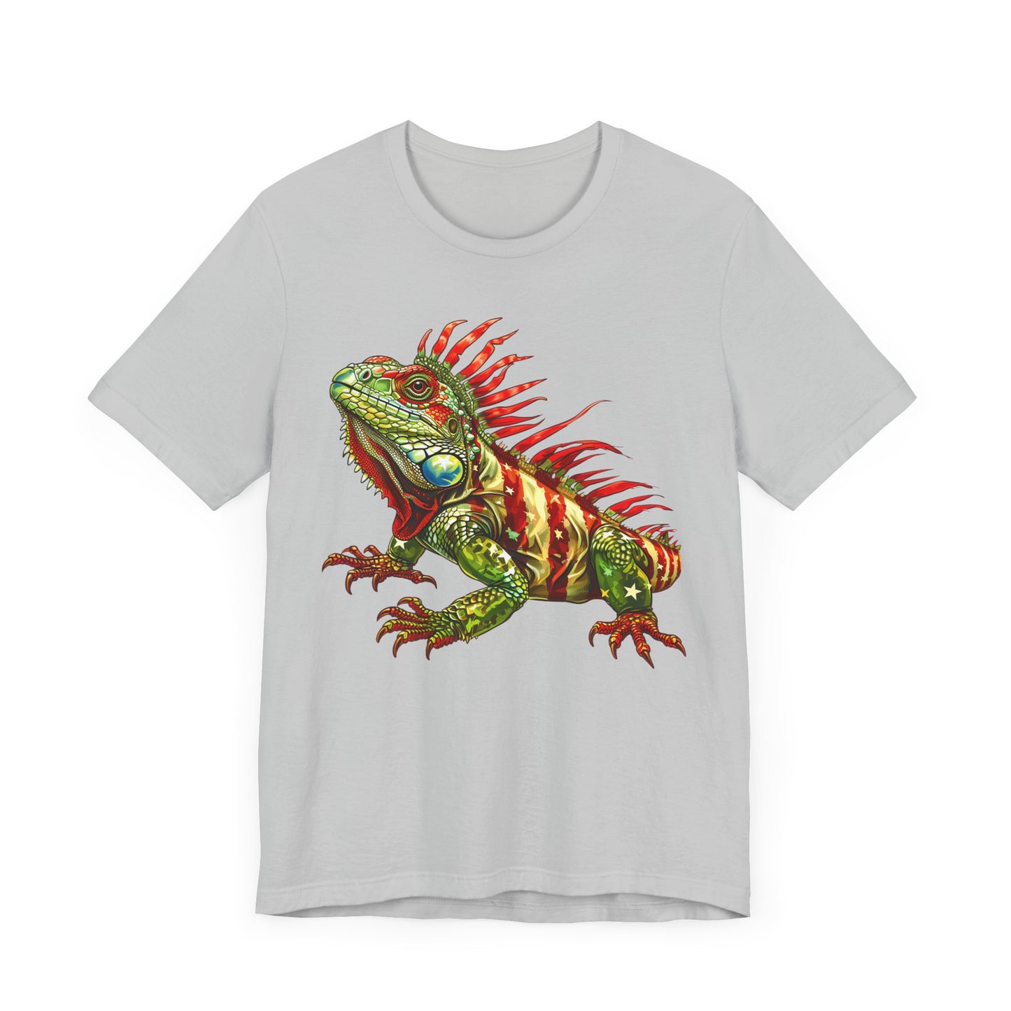 Flagged Iguana Unisex Jersey Tee - Casual Everyday Wear - Great for Reptile Lovers