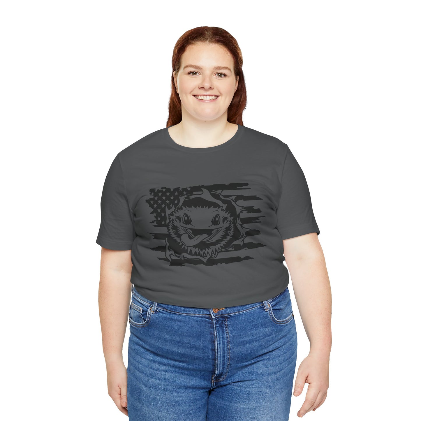 Beardie Flag Exit Unisex Jersey Tee - Casual Everyday Wear - Great for Reptile Lovers