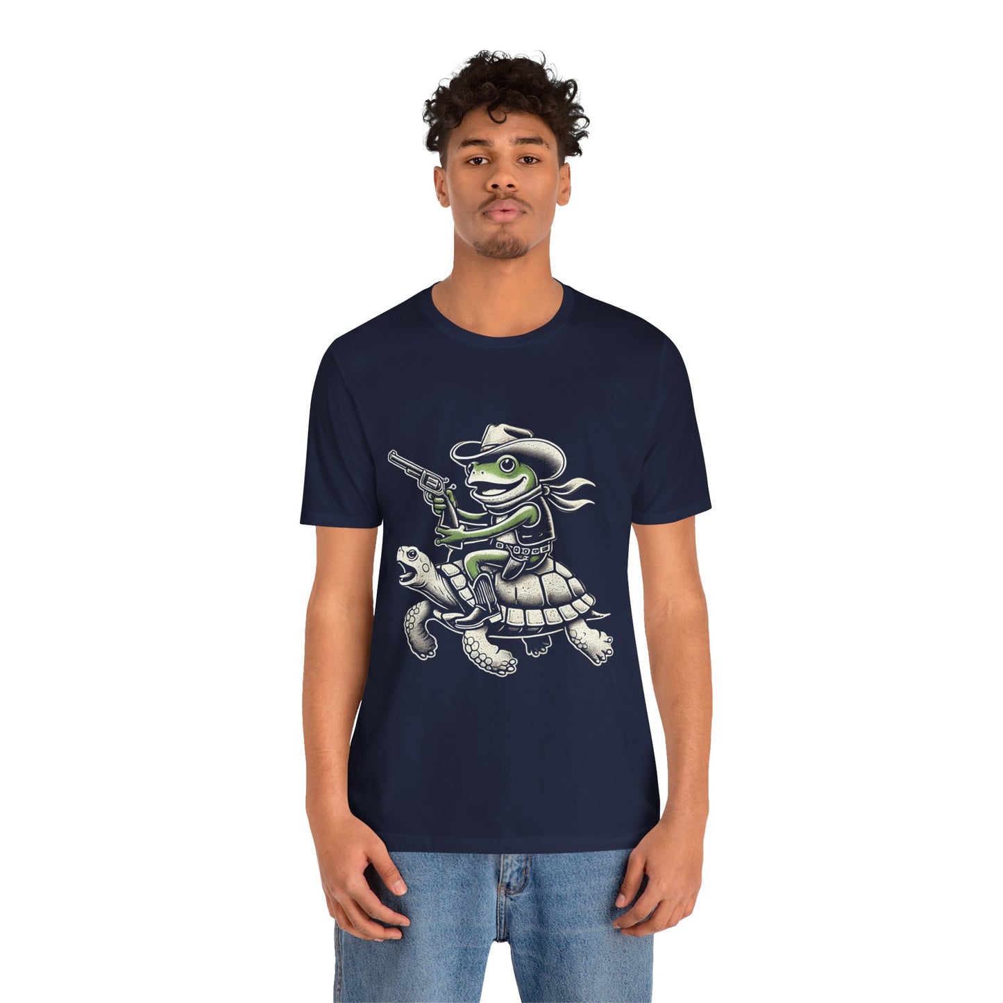 Cowboy Frog Unisex Jersey Tee - Casual Everyday Wear - Great for Reptile Lovers