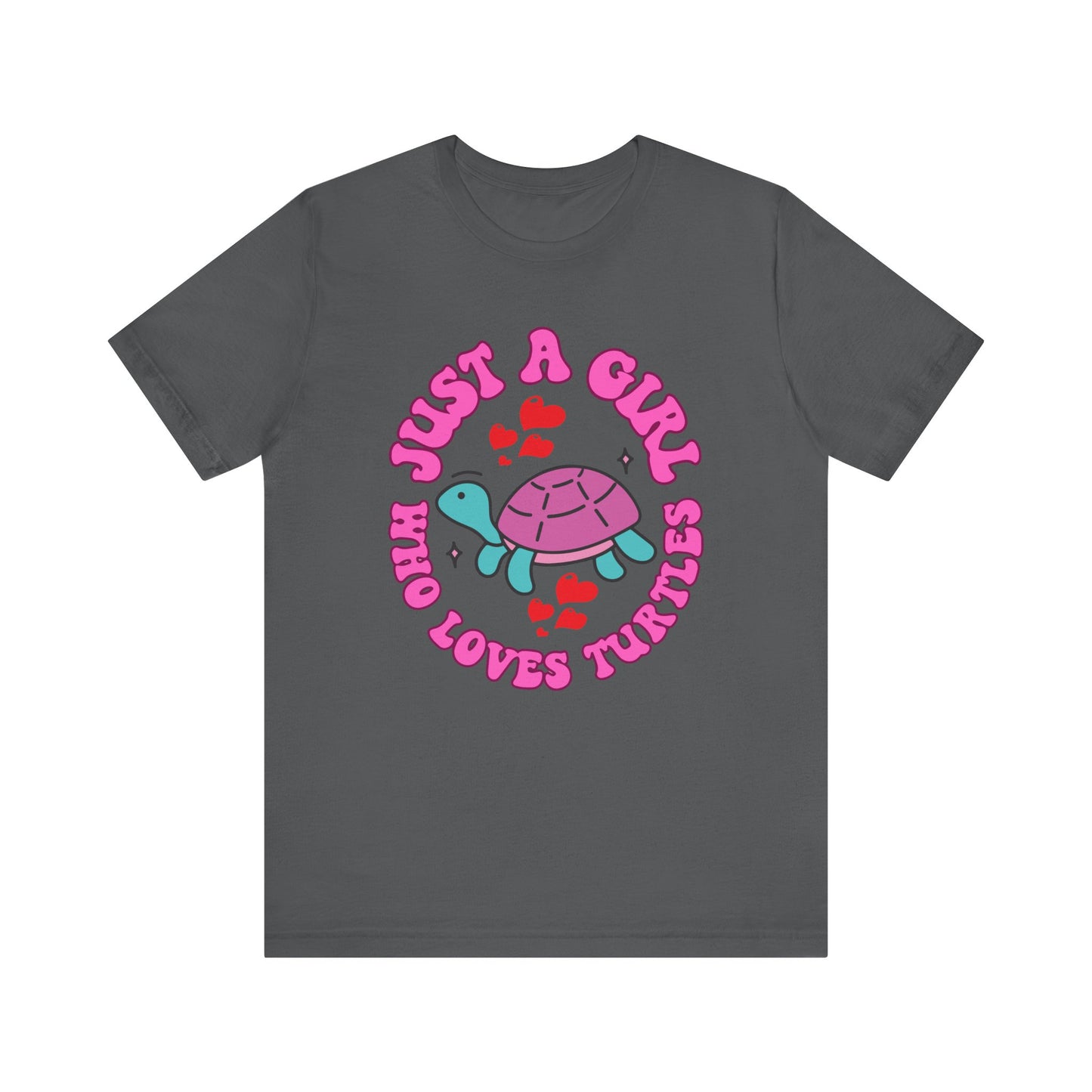 "Just a Girl Who Loves Turtles" Unisex Jersey Tee - Casual Everyday Wear - Great for Reptile Lovers