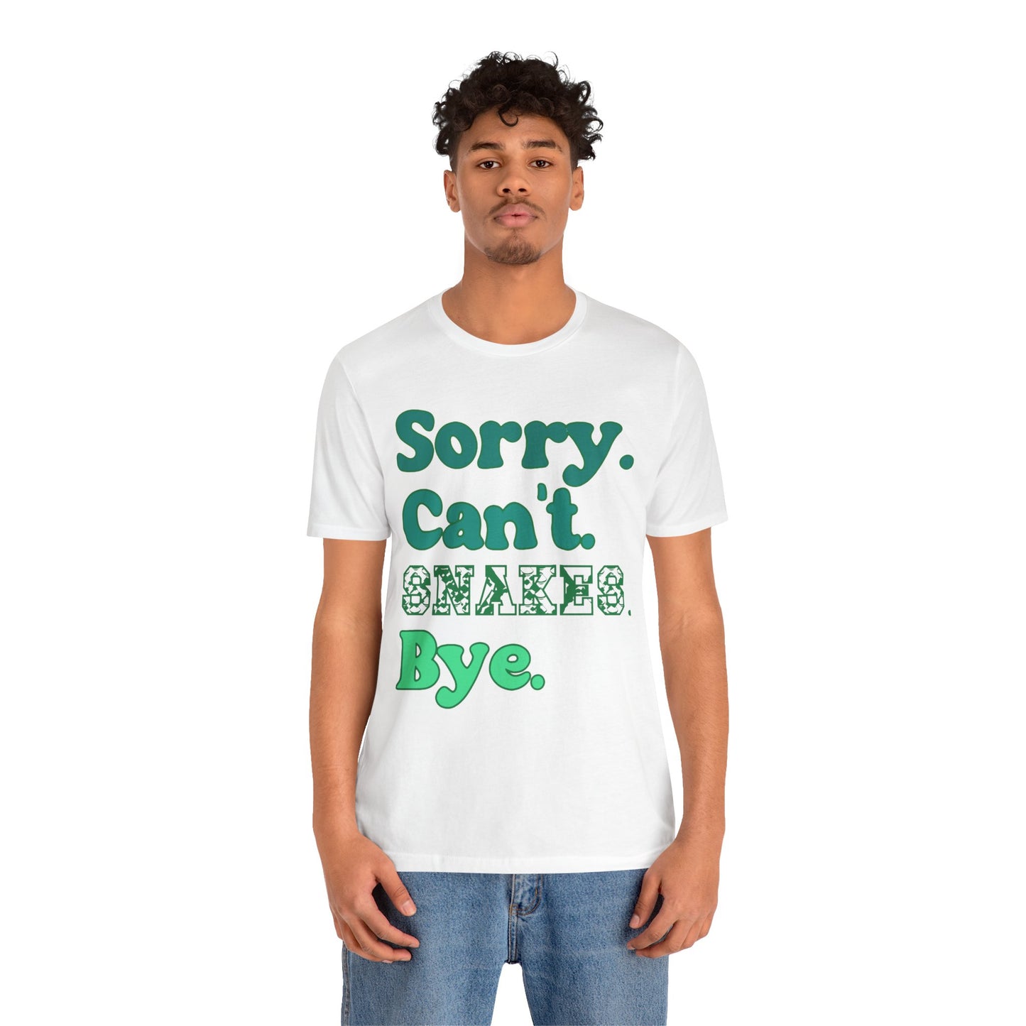 "Sorry Snakes" Unisex Jersey Tee - Casual Everyday Wear - Great for Reptile Lovers