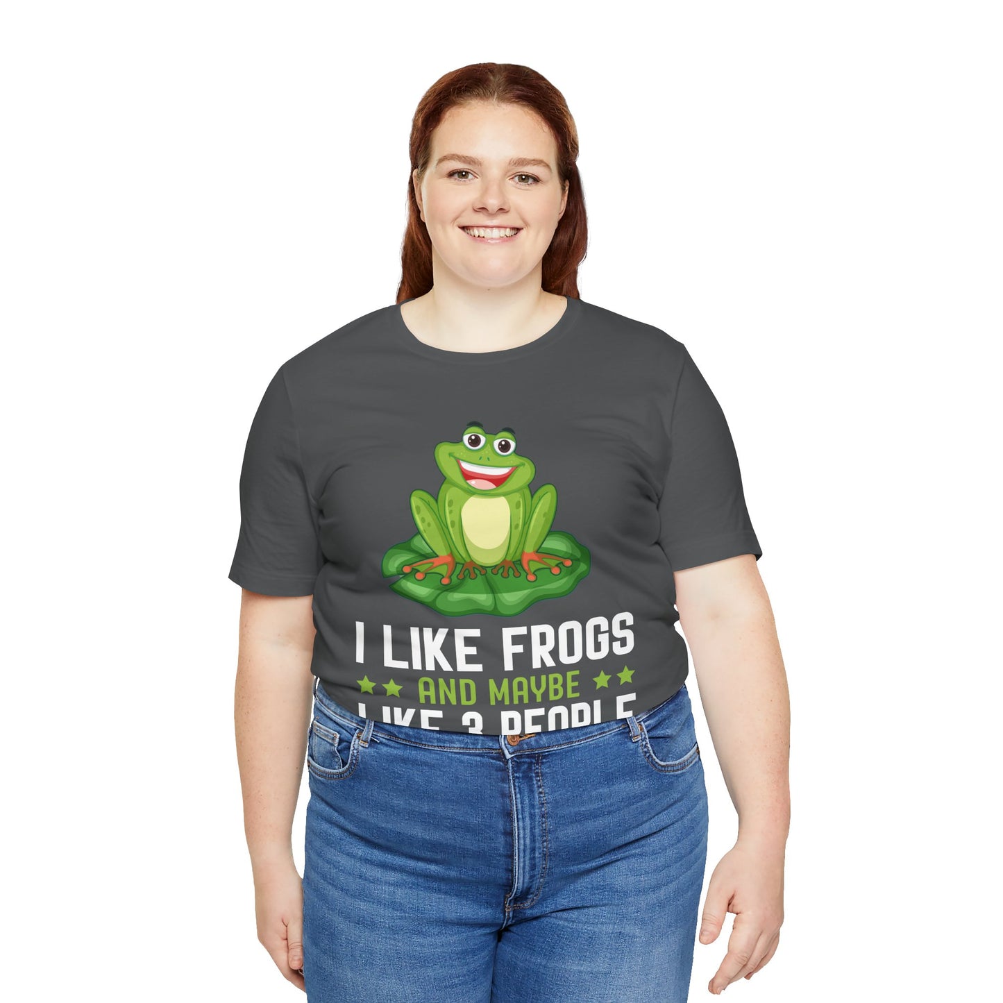 "Frogs and Maybe 3 People" Unisex Jersey Tee - Casual Everyday Wear - Great for Frog Lovers