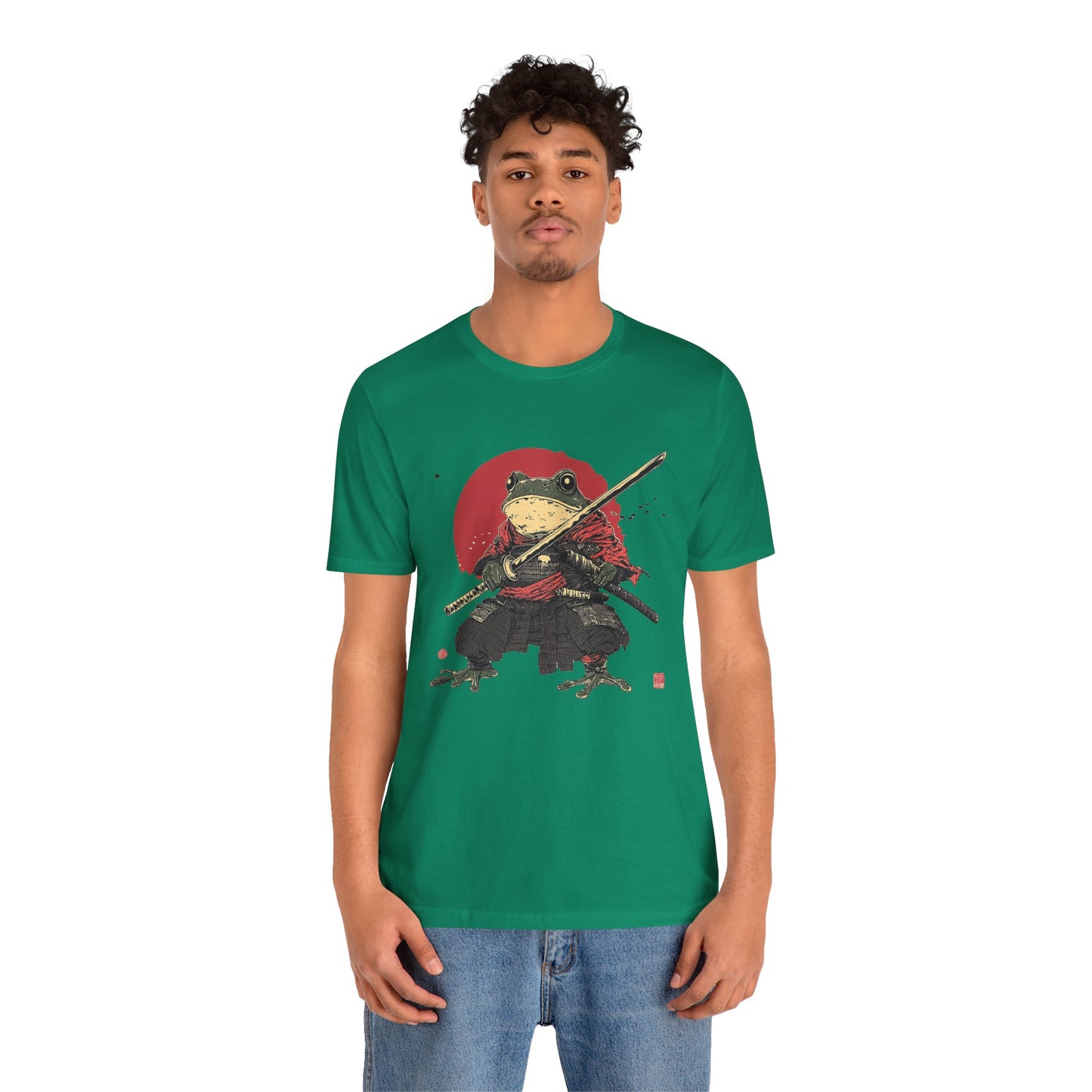 Samurai Frog Unisex Jersey Tee - Casual Everyday Wear - Great for Reptile Lovers