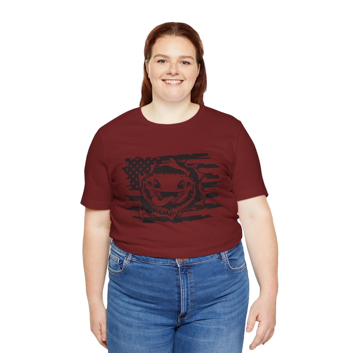 Beardie Flag Exit Unisex Jersey Tee - Casual Everyday Wear - Great for Reptile Lovers