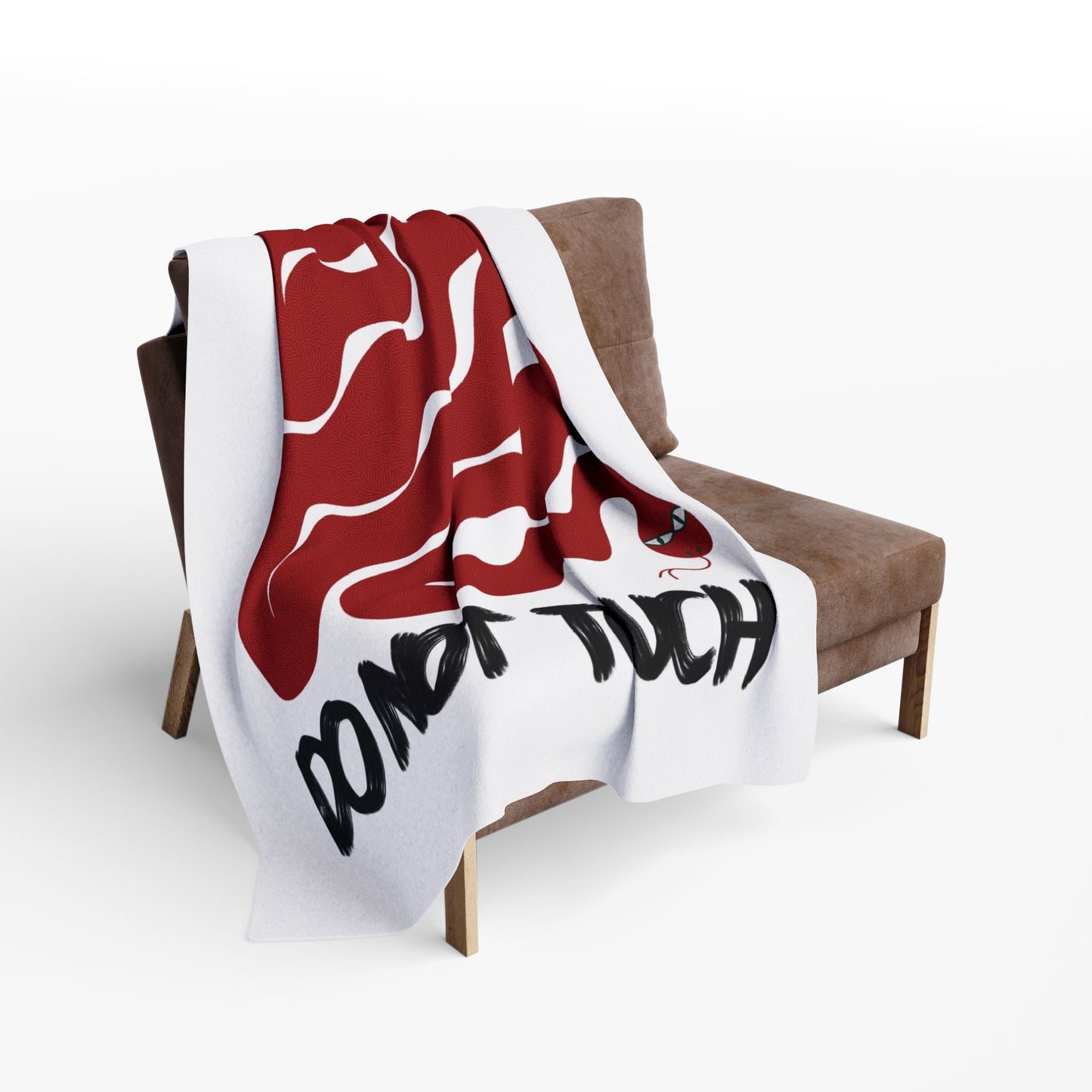 "Do Not Touch" Cozy Arctic Fleece Blanket | Perfect for Home Decor, Gifting, and Cozy Nights - Snuggle up with a Reptile