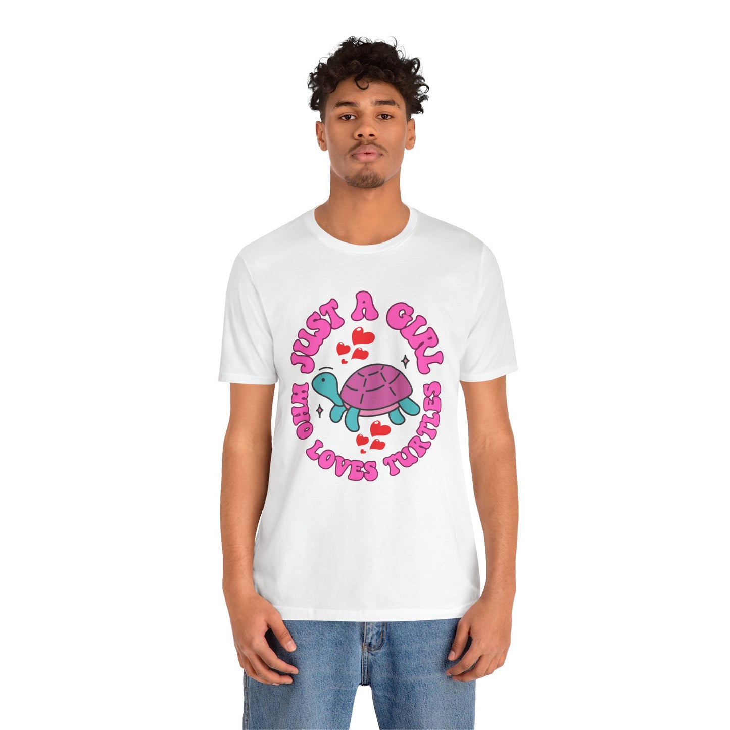 "Just a Girl Who Loves Turtles" Unisex Jersey Tee - Casual Everyday Wear - Great for Reptile Lovers