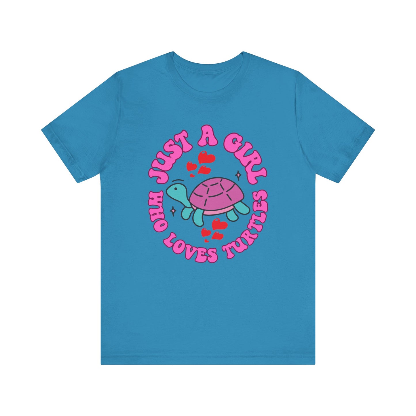 "Just a Girl Who Loves Turtles" Unisex Jersey Tee - Casual Everyday Wear - Great for Reptile Lovers