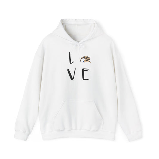 Blue Tongued Skink Love Cozy Unisex Hooded Sweatshirt with Bold Print - Great for Reptile Lovers