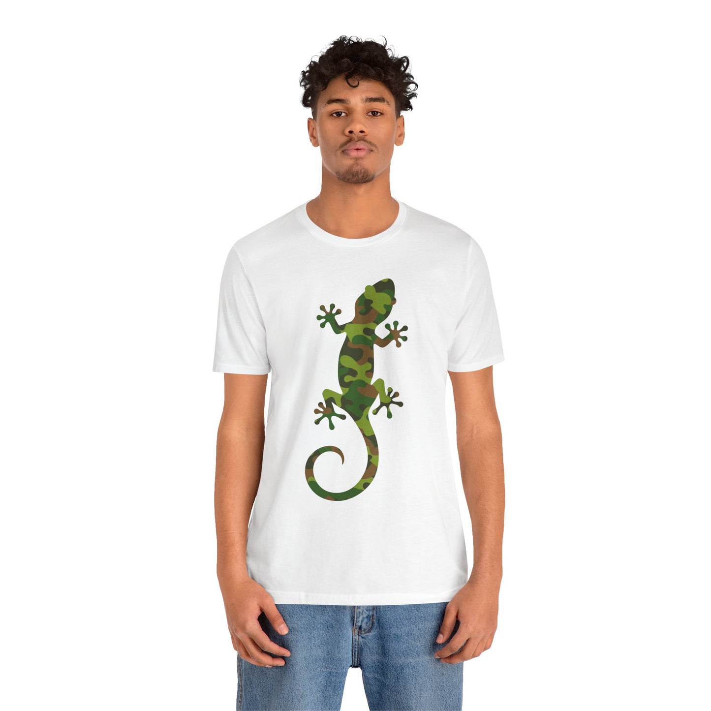 Camo Lizard Unisex Jersey Tee - Casual Everyday Wear - Great for Reptile Lovers