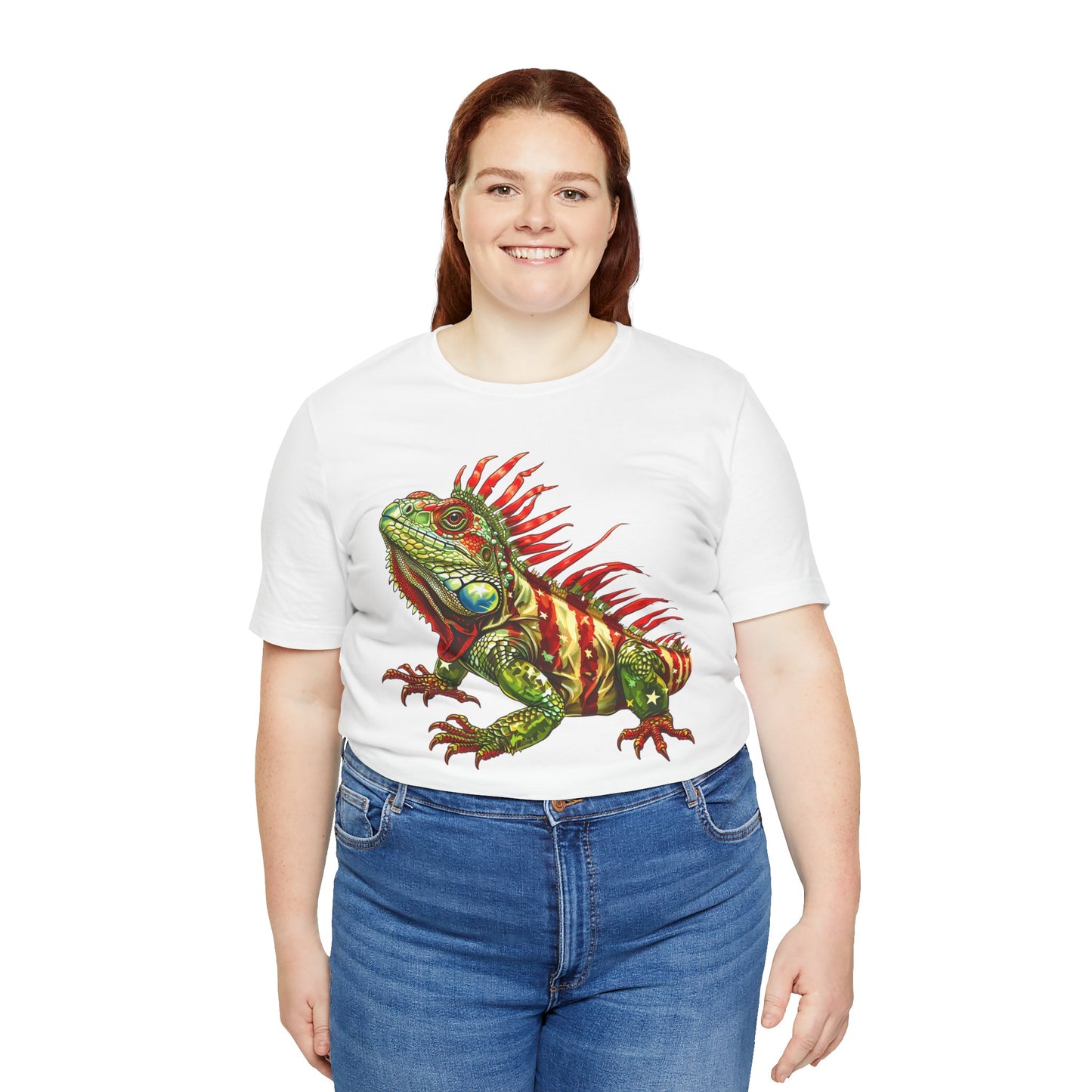 Flagged Iguana Unisex Jersey Tee - Casual Everyday Wear - Great for Reptile Lovers