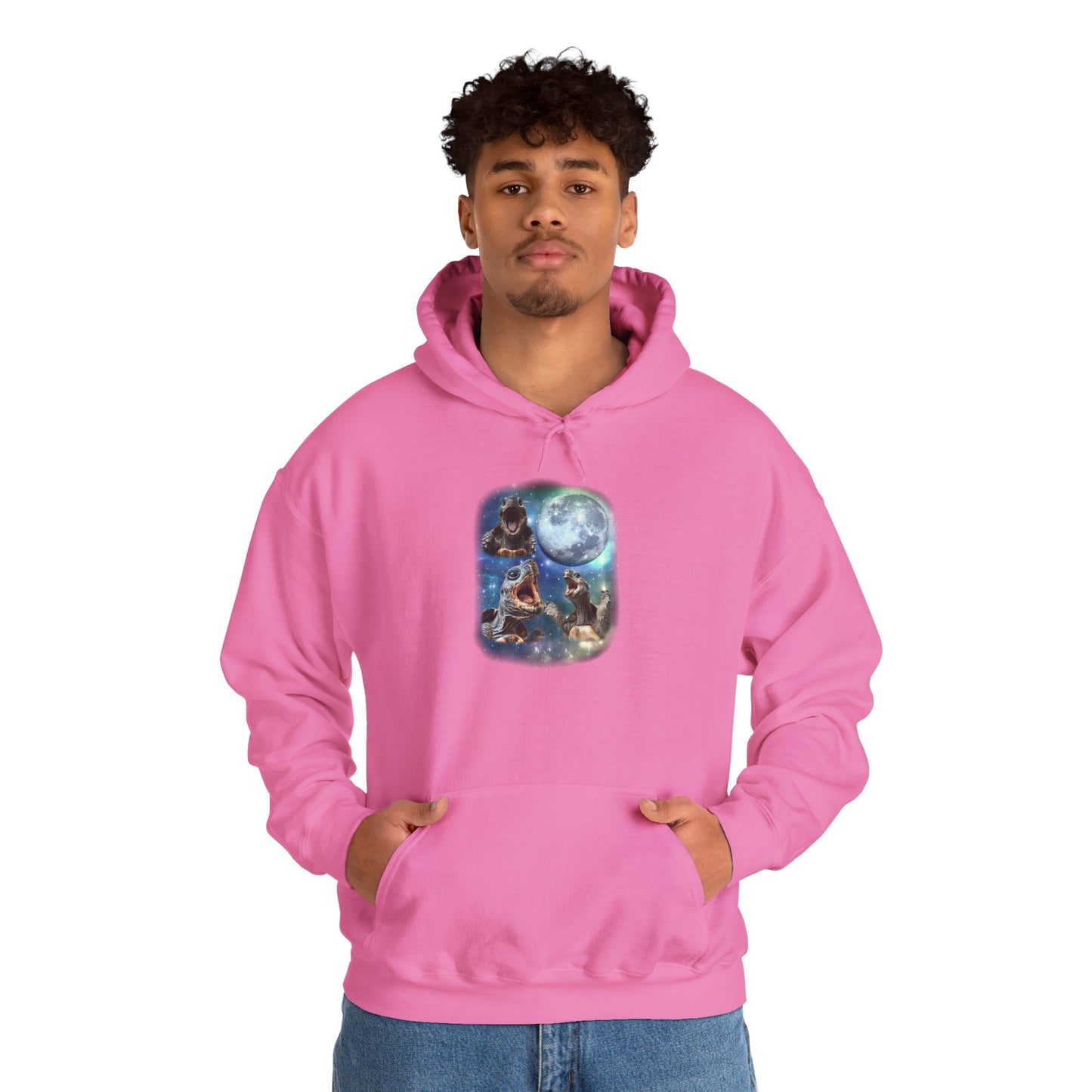 Tortoise Howl Cozy Unisex Hooded Sweatshirt with Bold Print - Great for Reptile Lovers