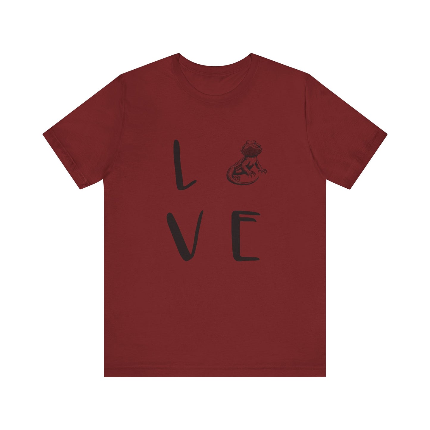 Beardie Love Unisex Jersey Tee - Casual Everyday Wear - Great for Reptile Lovers
