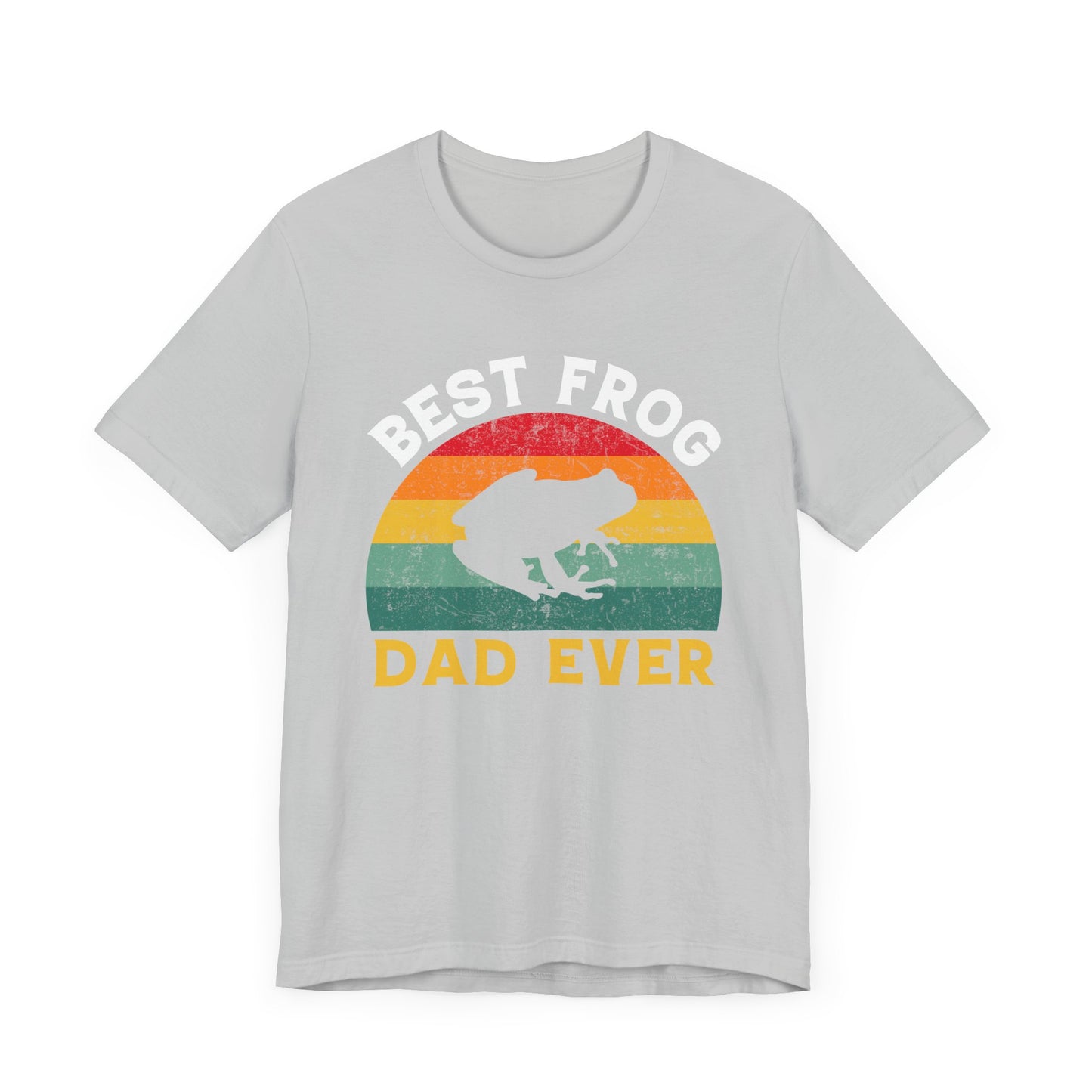 "Best Frog Dad" Print Unisex Jersey Tee - Casual Everyday Wear - Great for Reptile Lovers