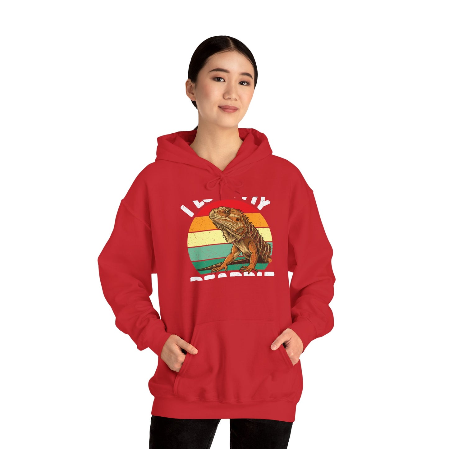 Beardie Unisex Hooded Sweatshirt with Bold Print - Great for Reptile Lovers