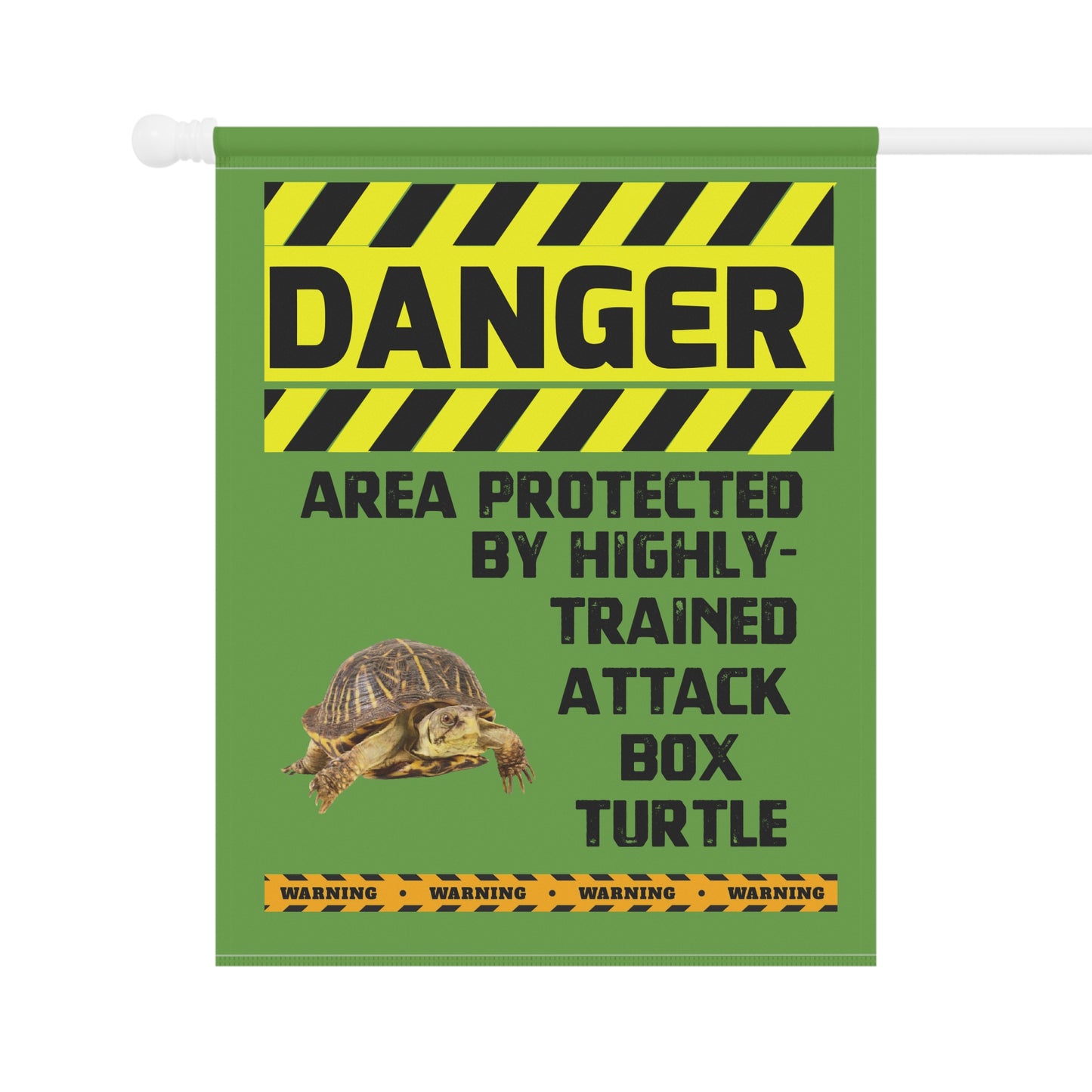 Box Turtle Danger Garden House Banner - Customizable Outdoor Decor to Showcase Your Love of Reptiles