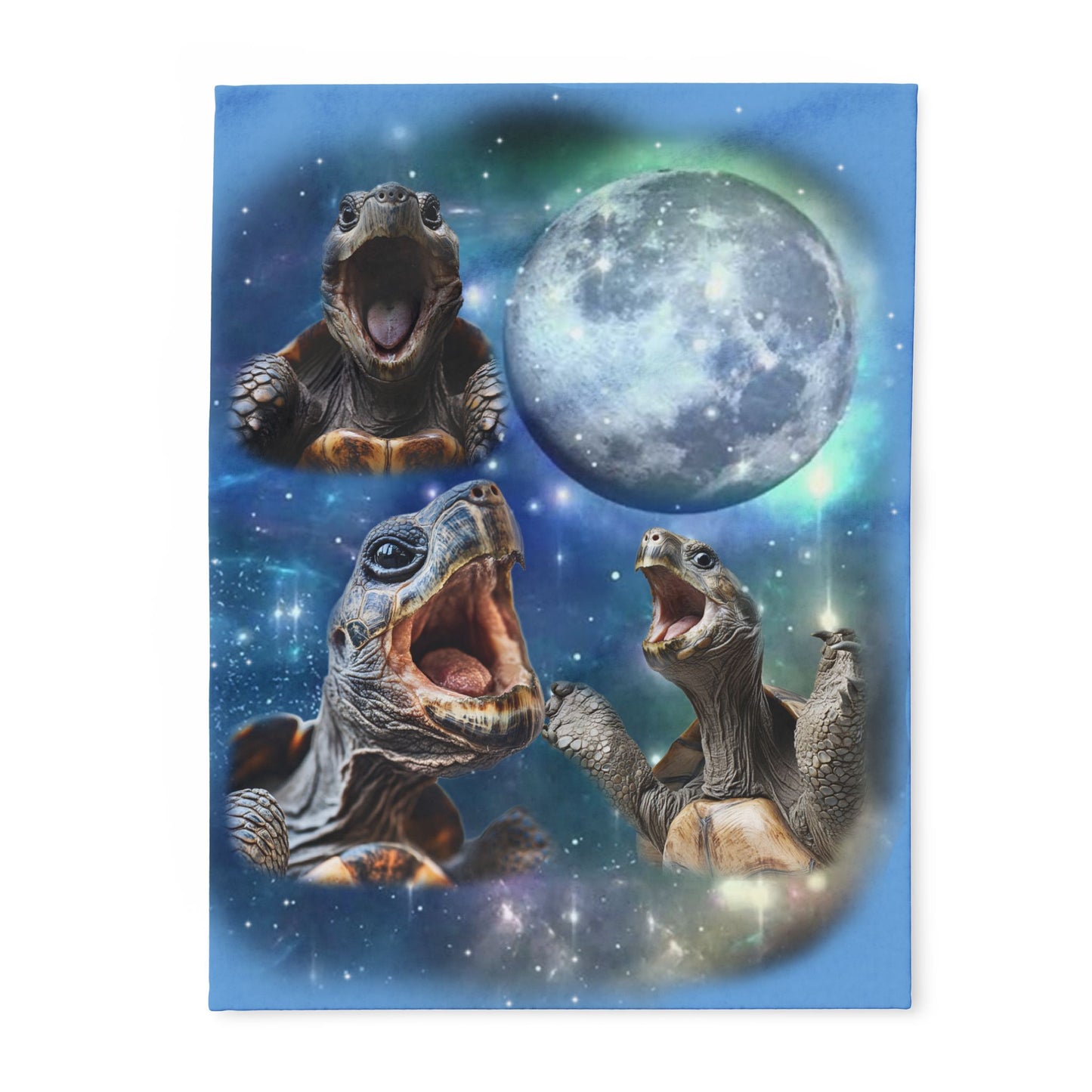 Turtles Howling at the Moon Cozy Arctic Fleece Blanket | Perfect for Home Decor, Gifting, and Cozy Nights - Snuggle up with a Reptile