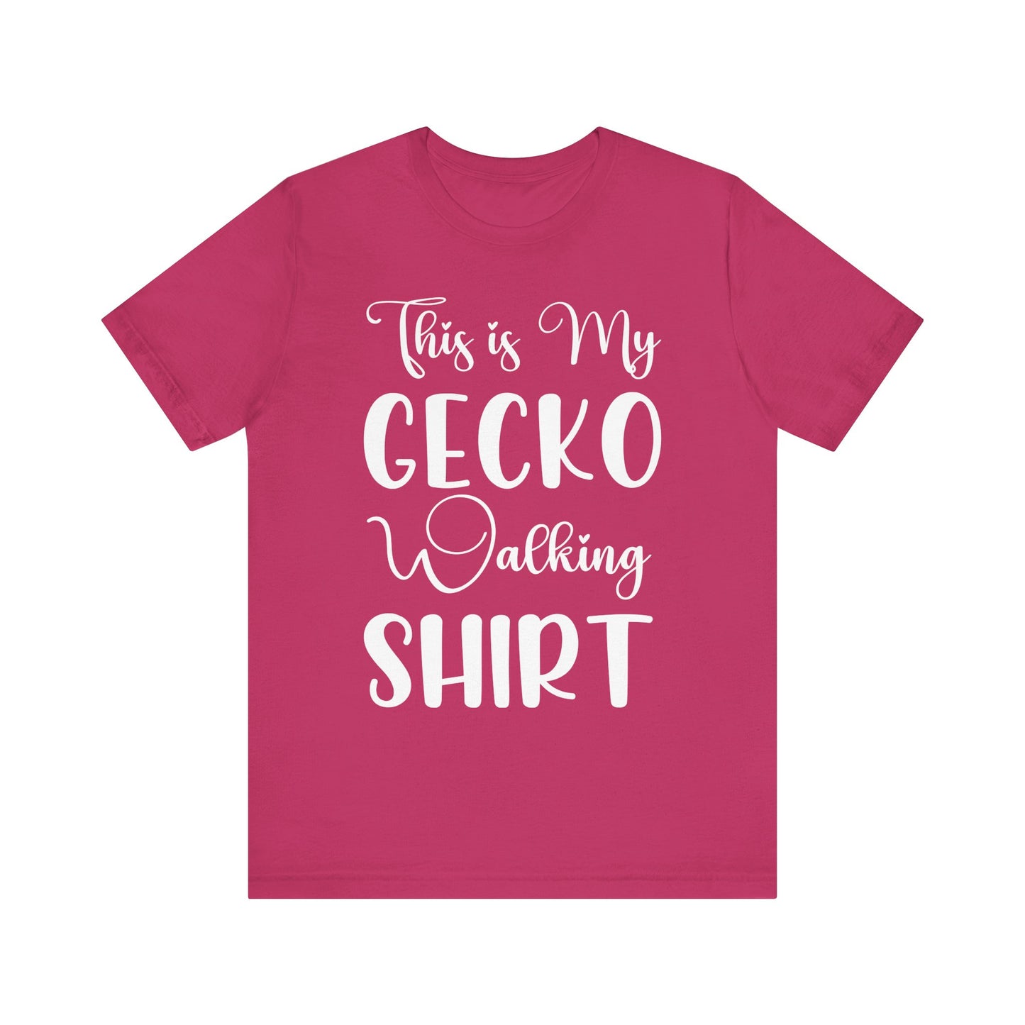 "This is my Gecko Walking Shirt" Unisex Jersey Tee - Casual Everyday Wear - Great for Reptile Lovers