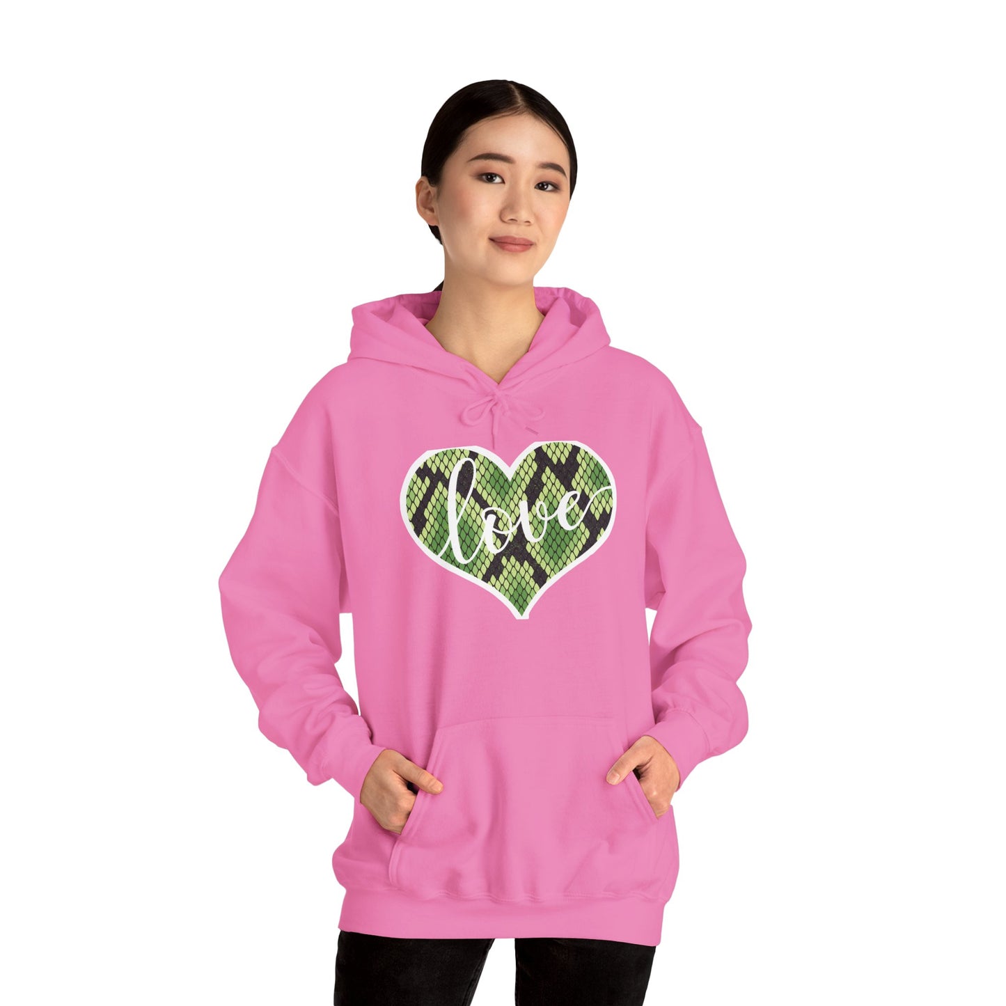 Reptile Love Unisex Hooded Sweatshirt with Bold Print - Great for Reptile Lovers