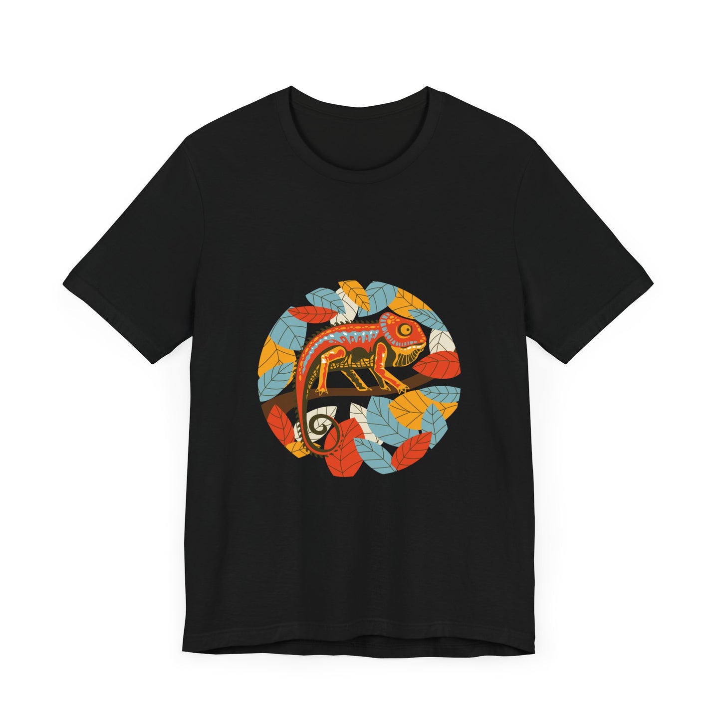 Leafy Chameleon Unisex Jersey Tee - Casual Everyday Wear - Great for Reptile Lovers