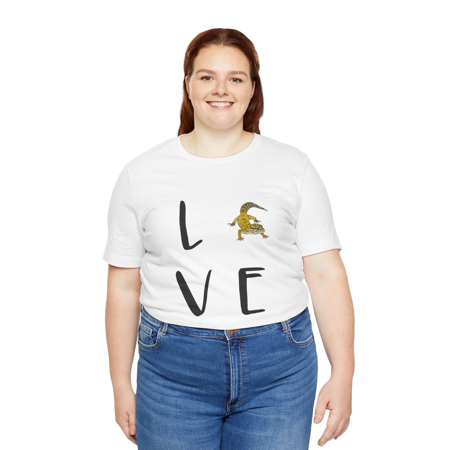 Leopard Gecko Love Unisex Jersey Tee - Casual Everyday Wear - Great for Reptile Lovers