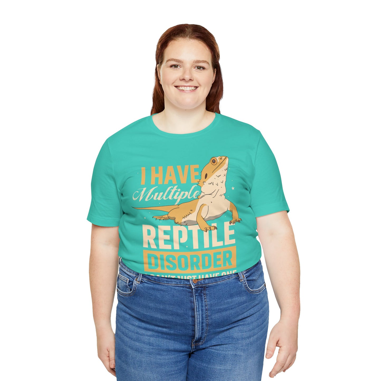 "Multiple Reptile Disorder" Print Unisex Jersey Tee - Casual Everyday Wear - Great for Reptile Lovers