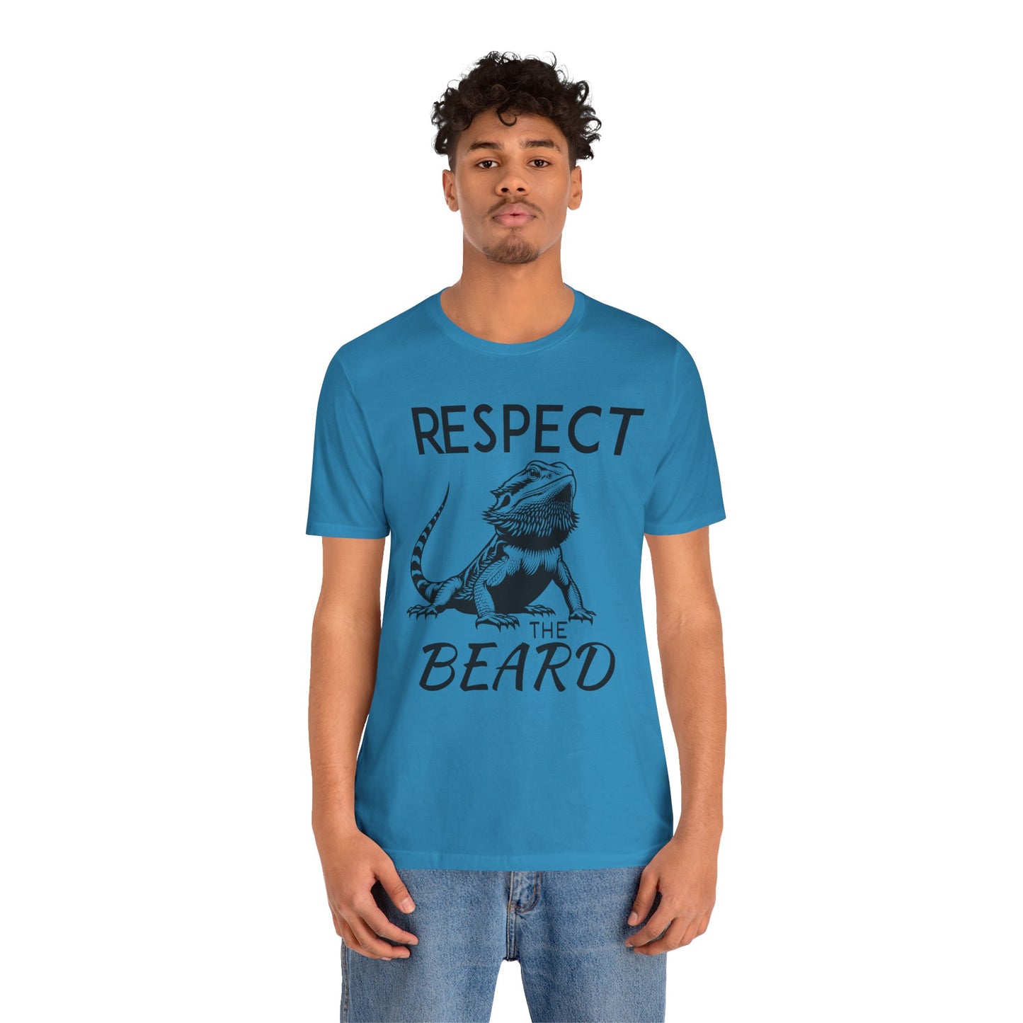 "Respect the Beard" Unisex Jersey Tee - Casual Everyday Wear - Great for Reptile Lovers