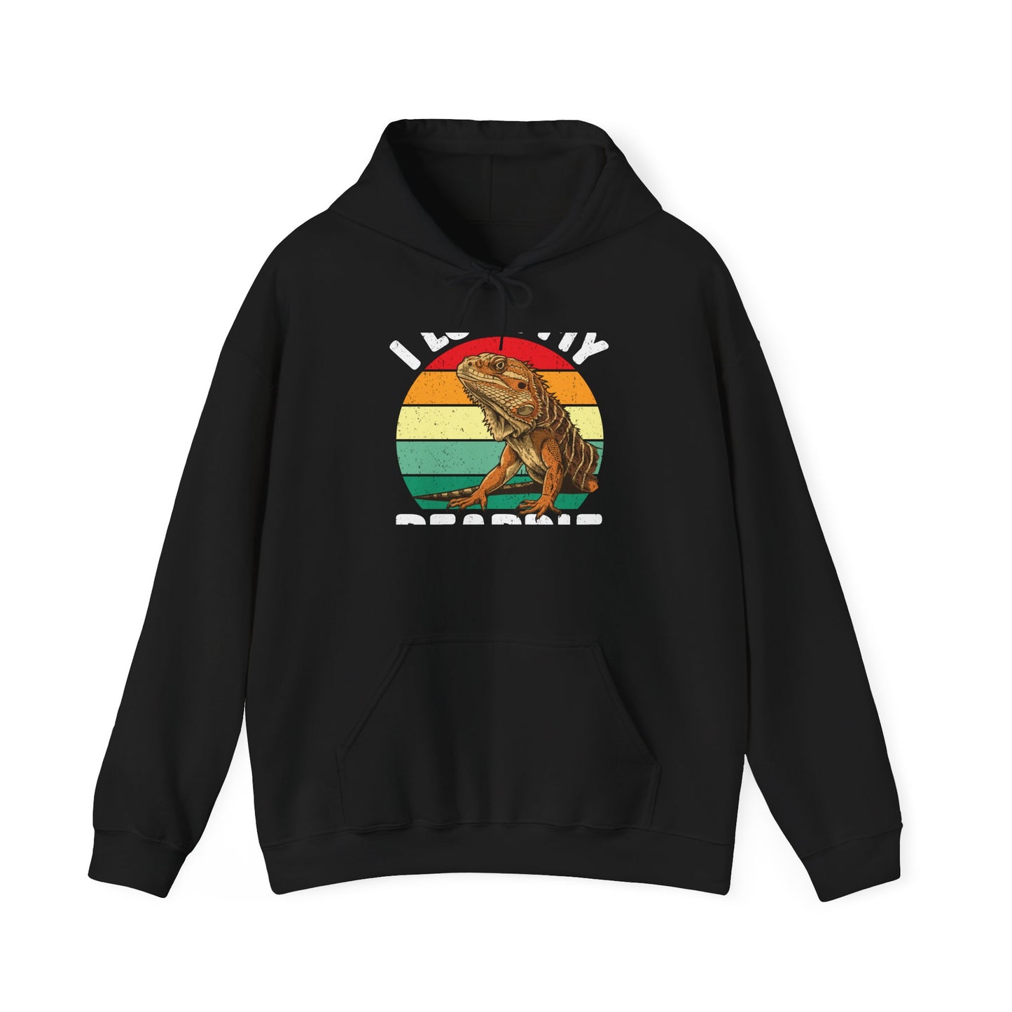 Beardie Unisex Hooded Sweatshirt with Bold Print - Great for Reptile Lovers