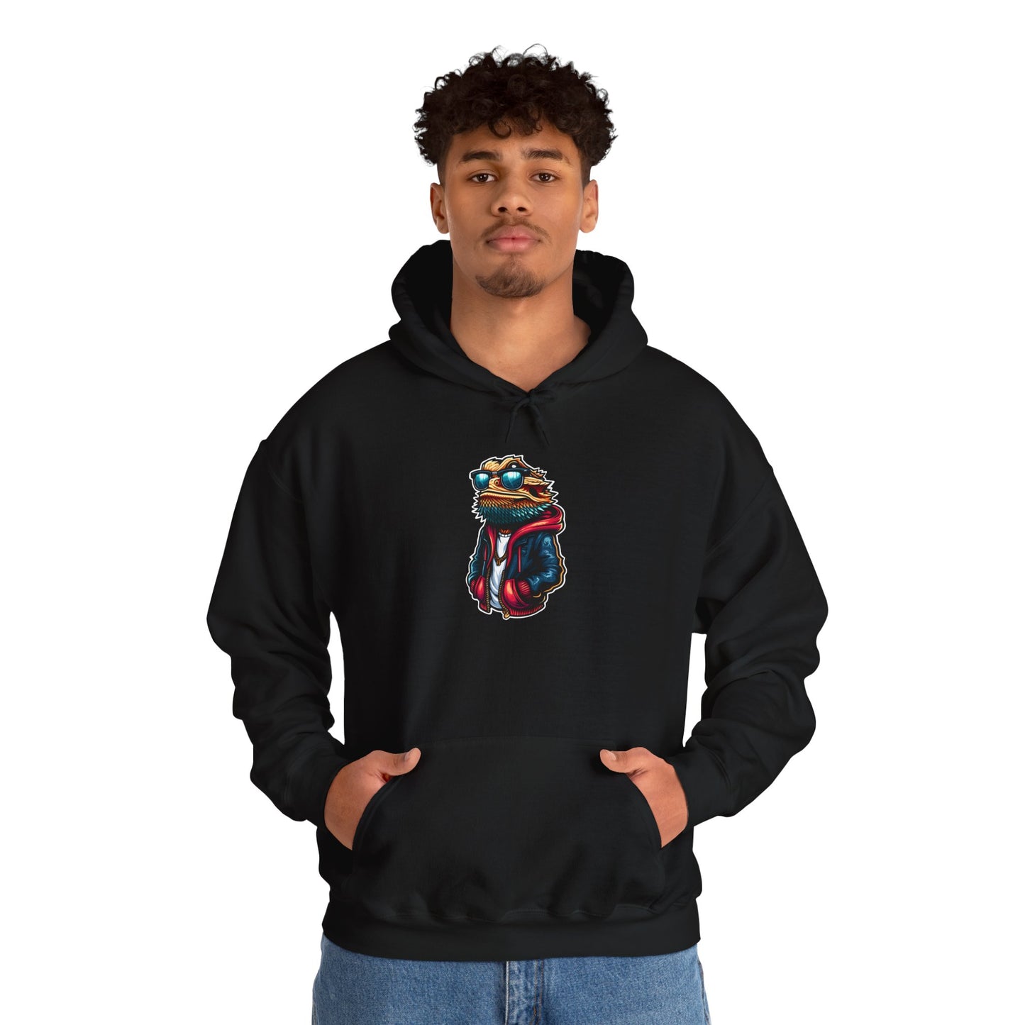 Cool Beardie Unisex Hooded Sweatshirt with Bold Print - Great for Reptile Lovers